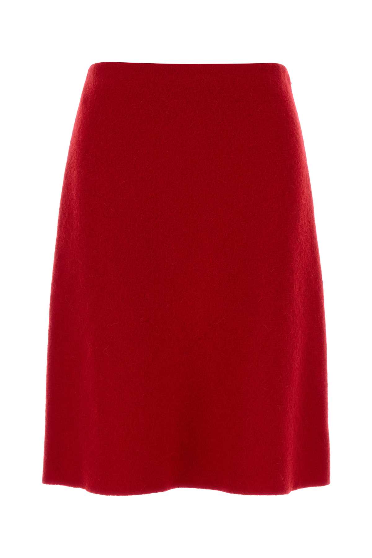 Miu Miu Red Flannel Skirt