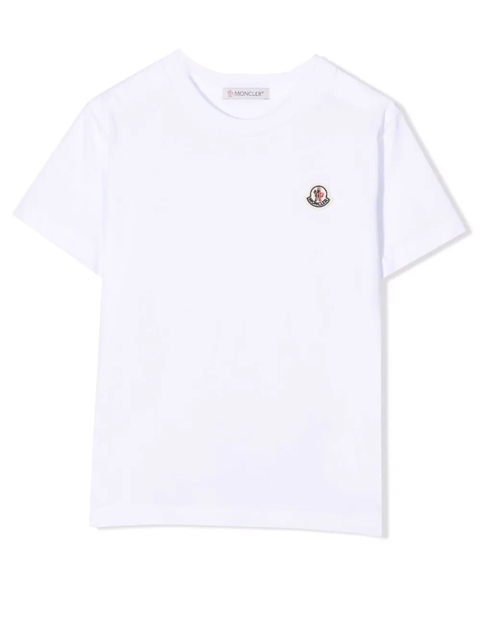 Moncler White Cotton Tshirt