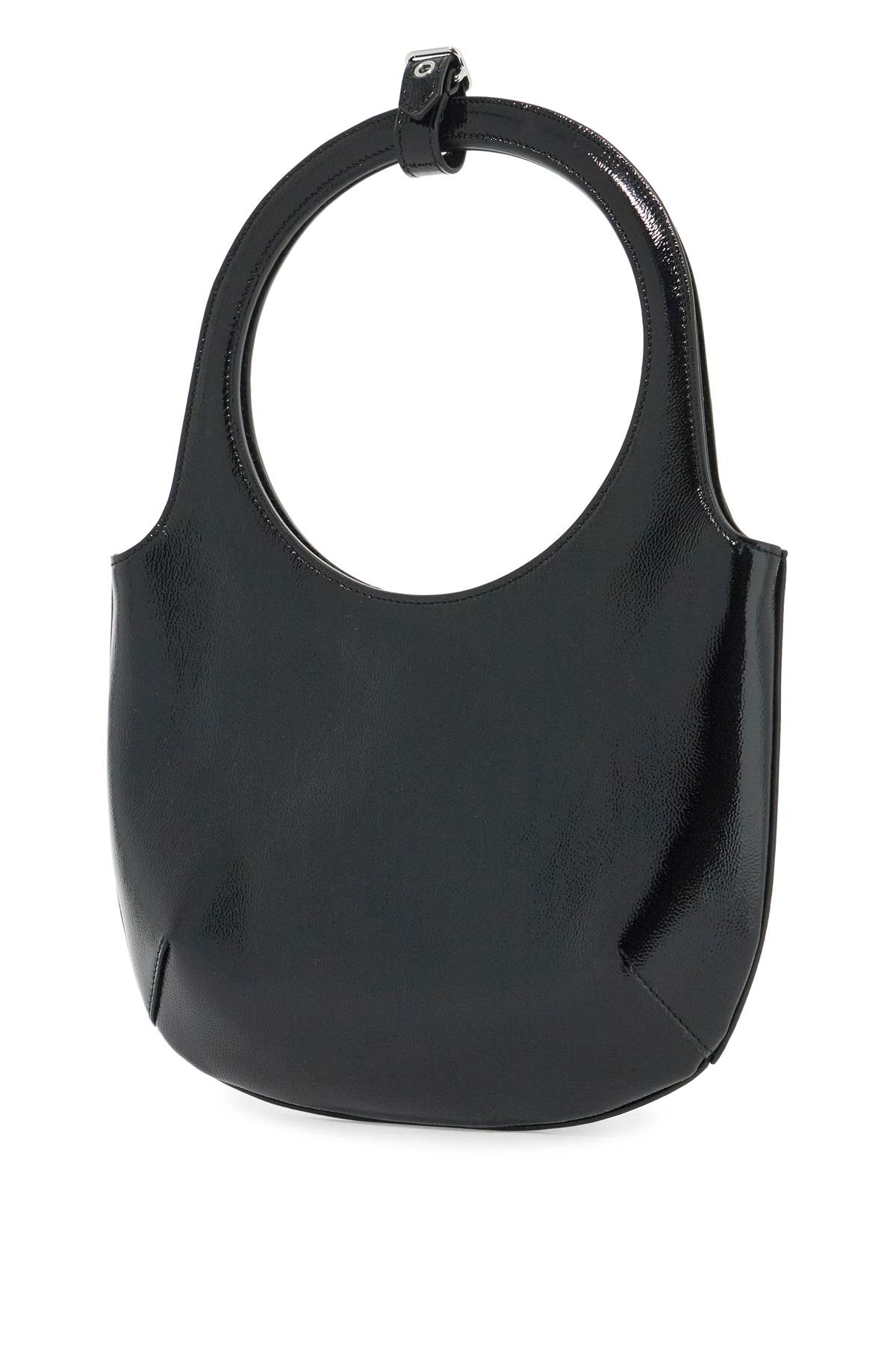 Shop Courrèges Handbag Holy In Naplack In Black (black)