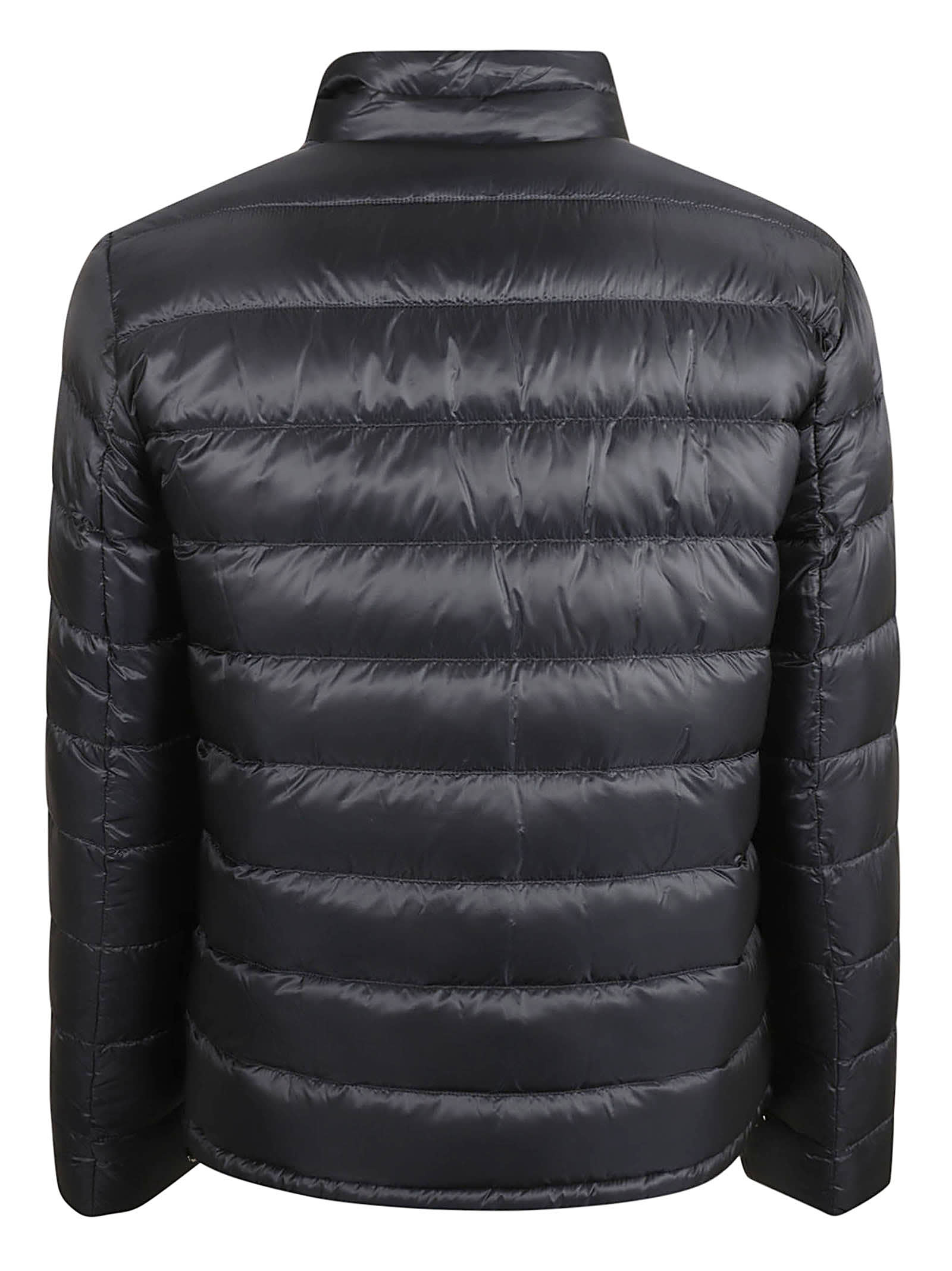 Shop Herno High-neck Reversible Padded Jacket In Blue Navy