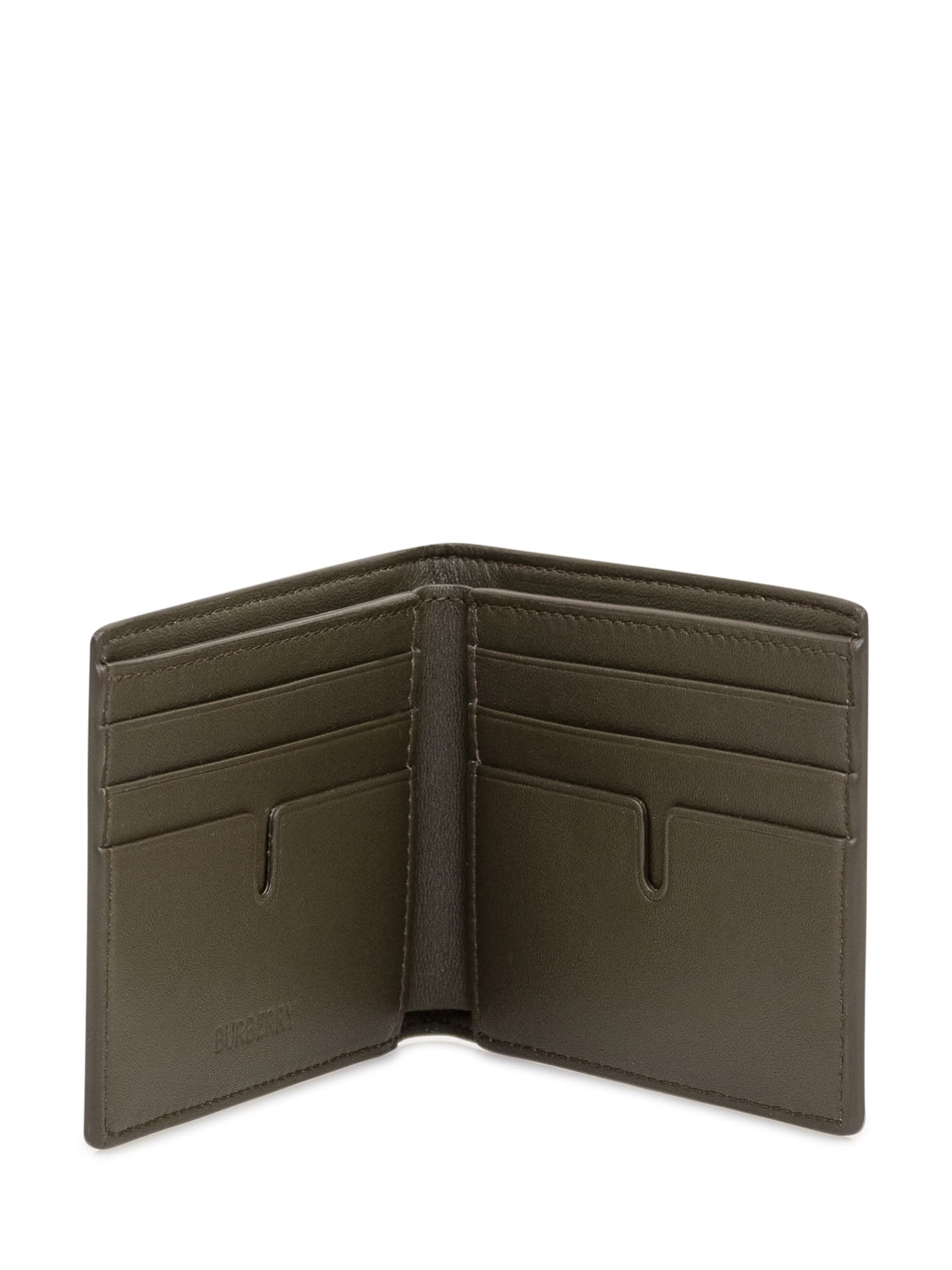 Shop Burberry Hipfold Bin Wallet In Sand