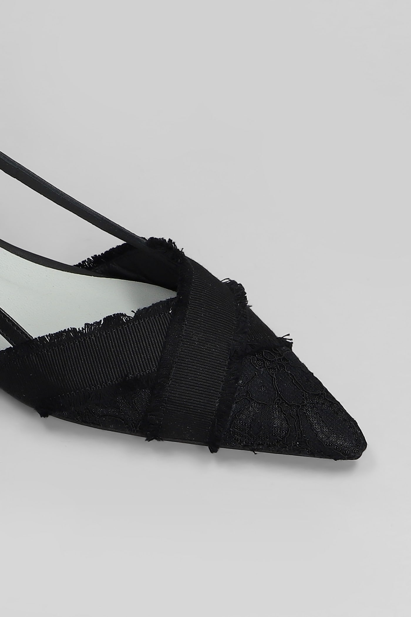 Roberto Festa Verbena Ballet Flats In Black Leather And Fabric In Black