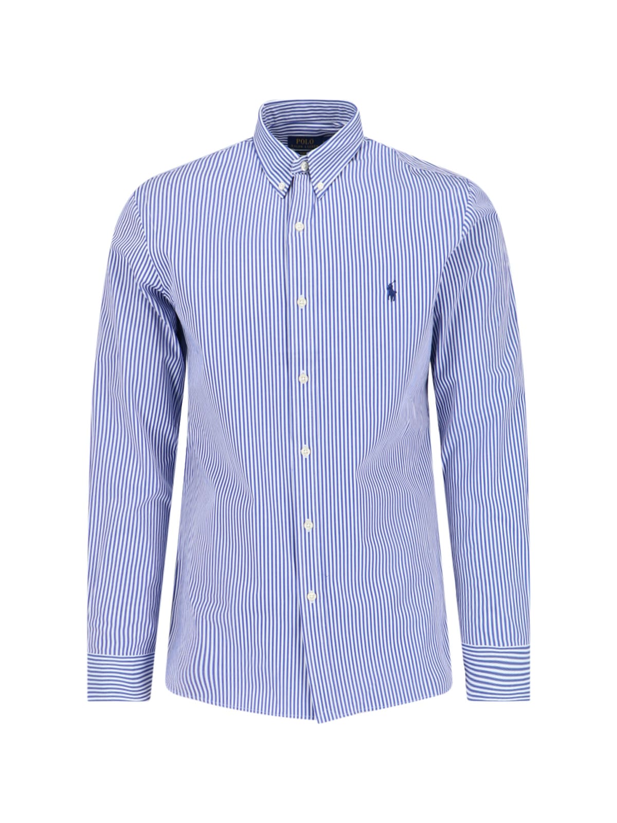 Ralph Lauren Logo Striped Shirt In Blue