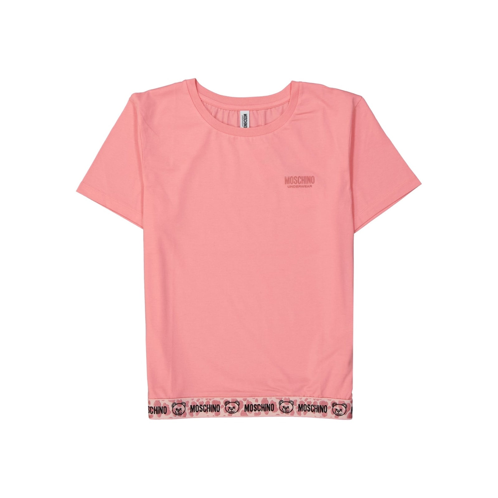 Shop Moschino Underwear Cotton T-shirt In Pink