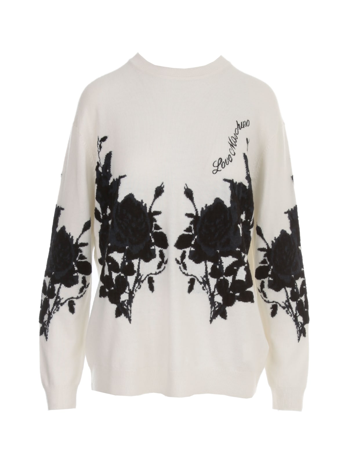 Love Moschino Fantasy Flowers Round Neck L/s Sweater