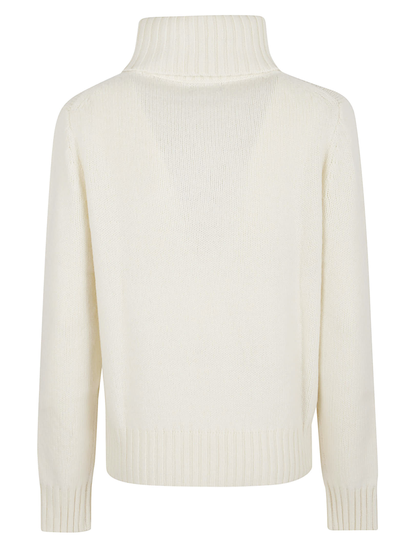 Polo Ralph Lauren Ribbed Knit Sweater With High Turtleneck In White