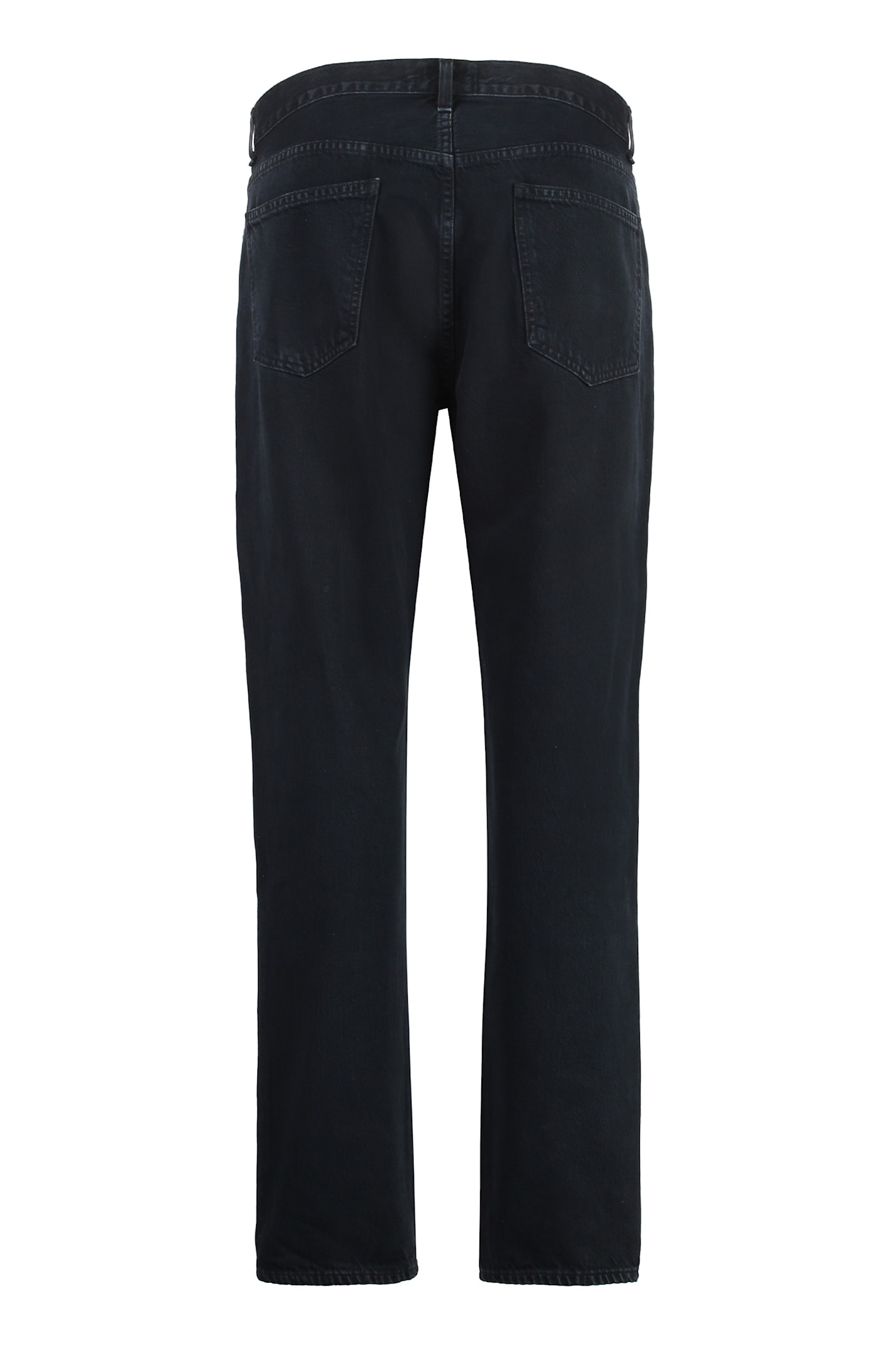 Agolde Regenerated Denim Straight Leg Trousers In Black