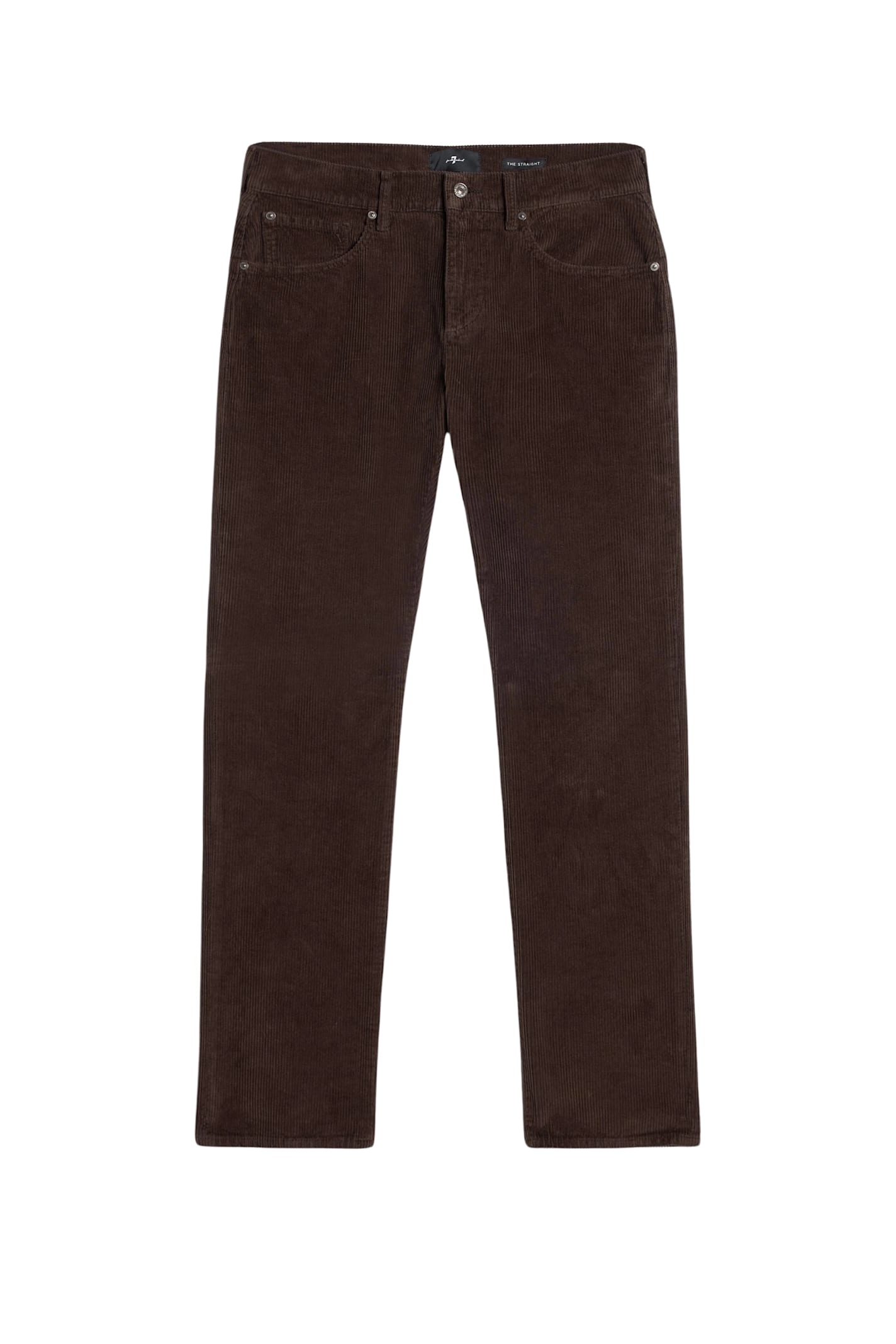7 For All Mankind The Straight Corduroy Coffee Bean In Brown