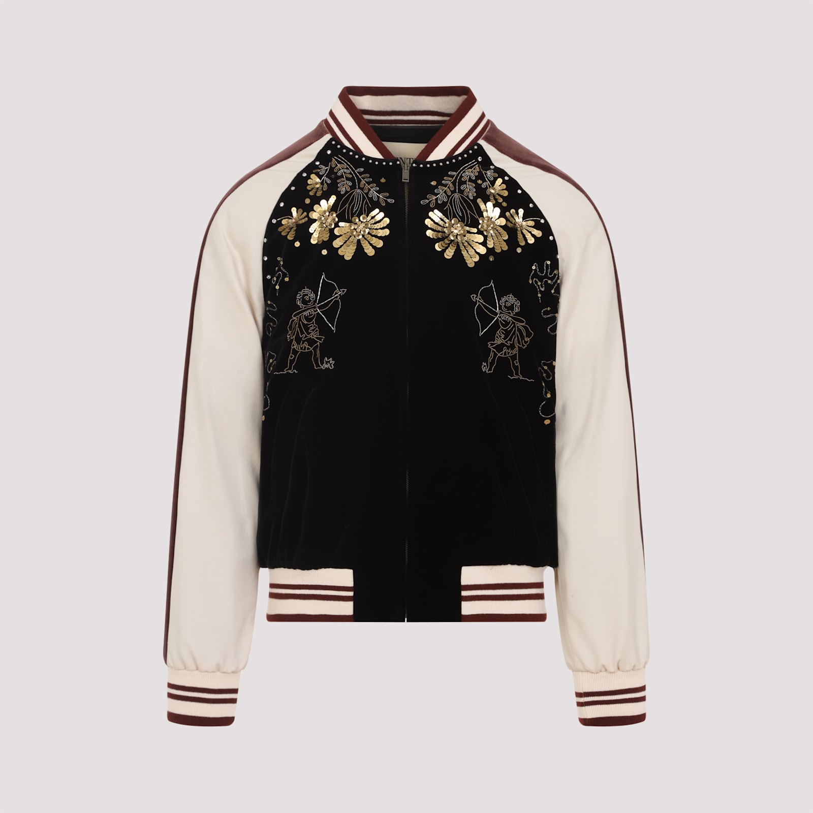 Valentino Embroidered Jacket In Black