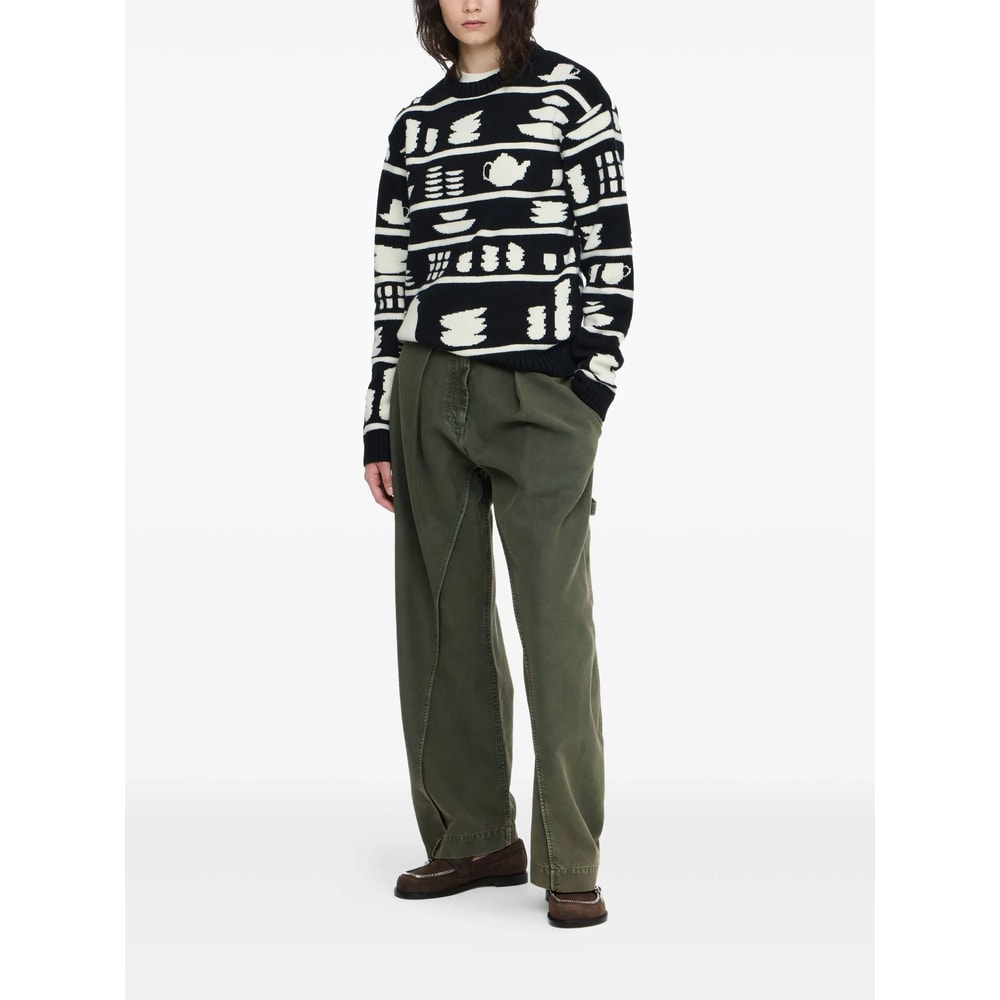 Jw Anderson J. W. Anderson Knit Sweater With Kitchenware Motifs In Multi
