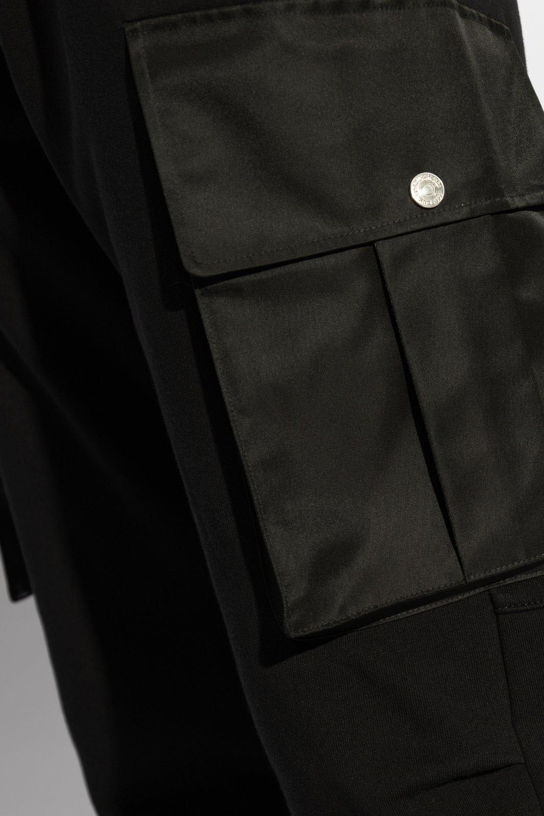 Dsquared2 Cargo Trousers With Elasticated Cuffs And Drawstring Waist In Black