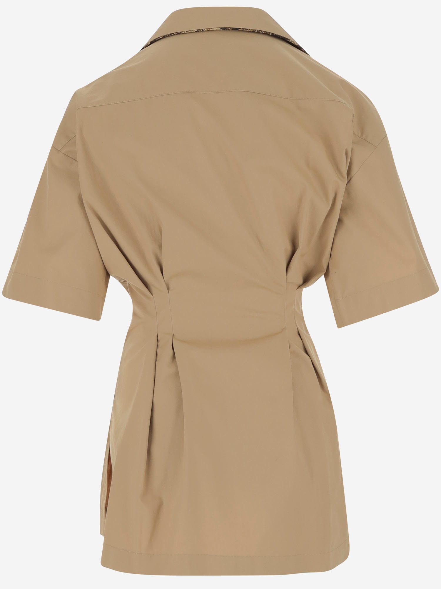 Dries Van Noten Cotton Twill Shirt In Beige