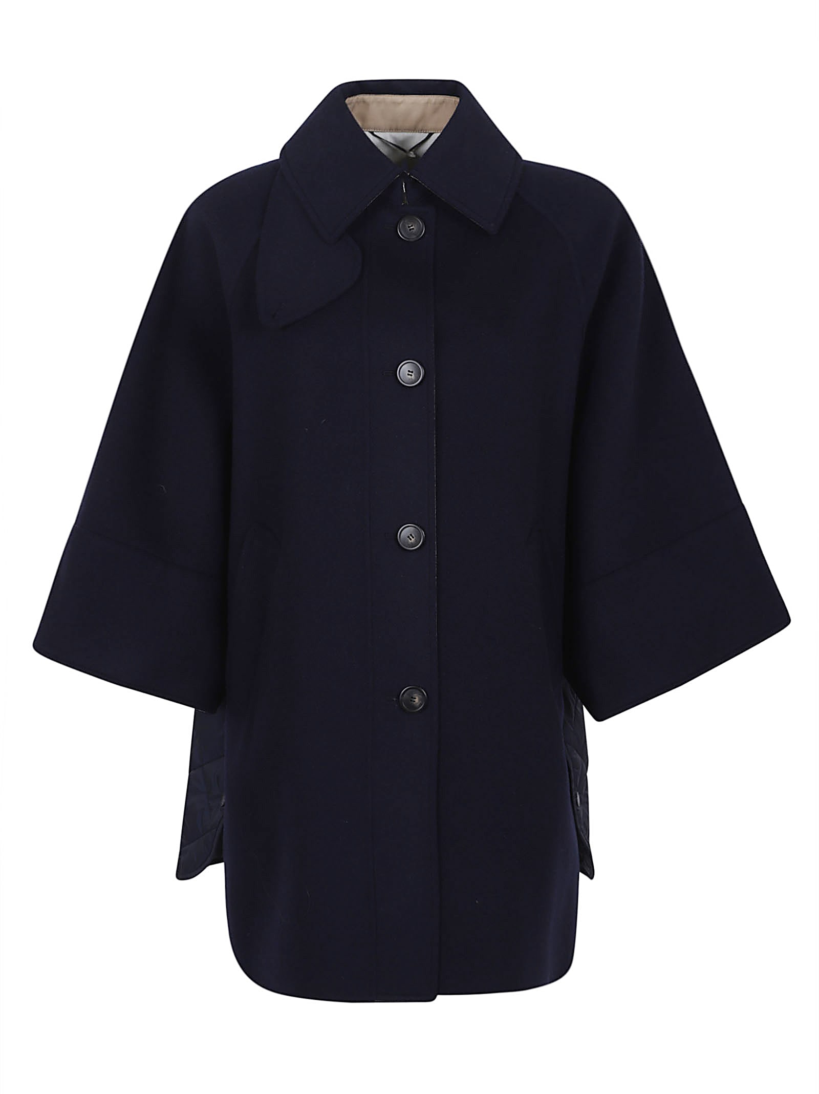 Weekend Max Mara Rufo Quilted Coat In Blue