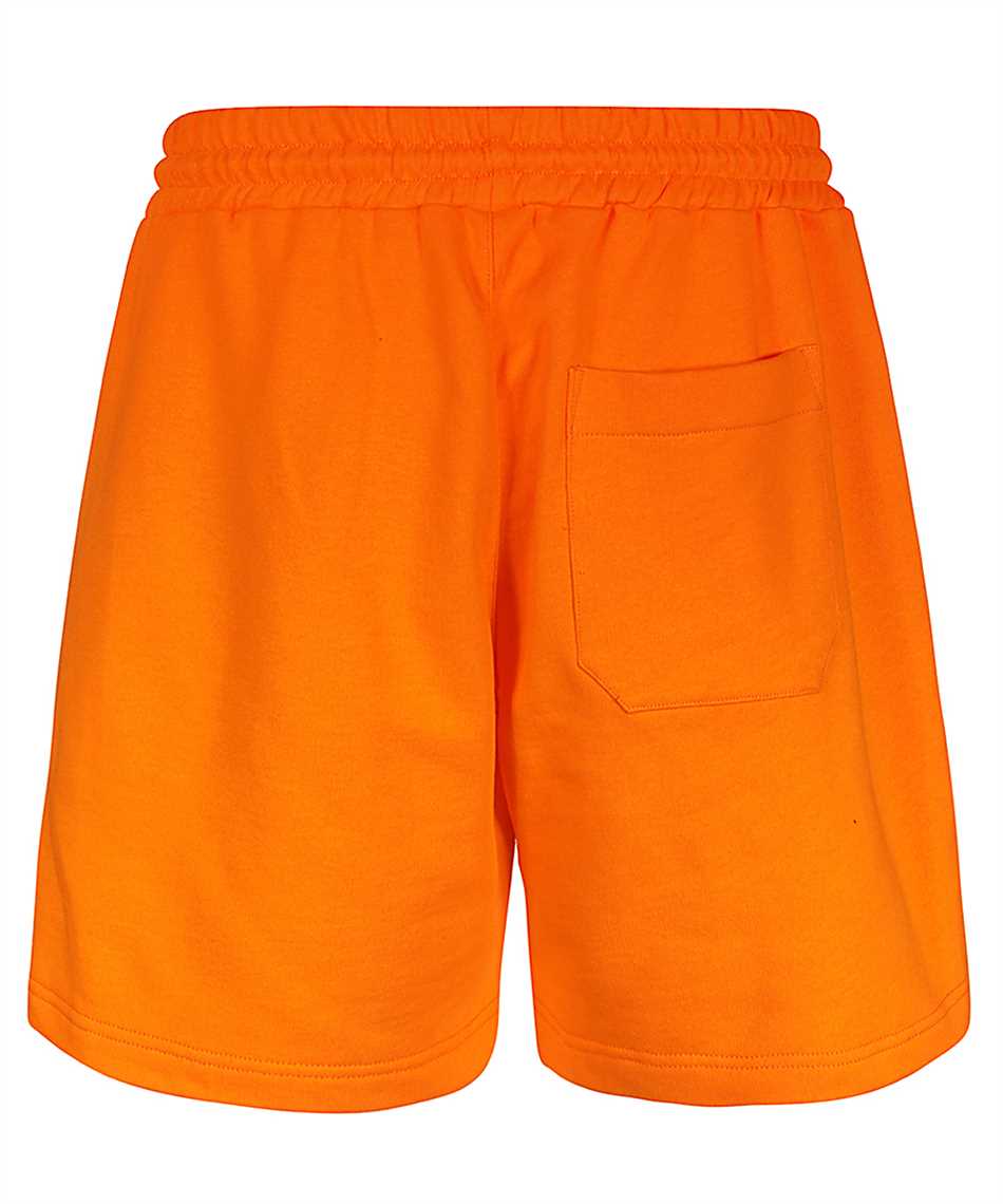Msgm Elasticated-waistband Cotton Shorts In Orange