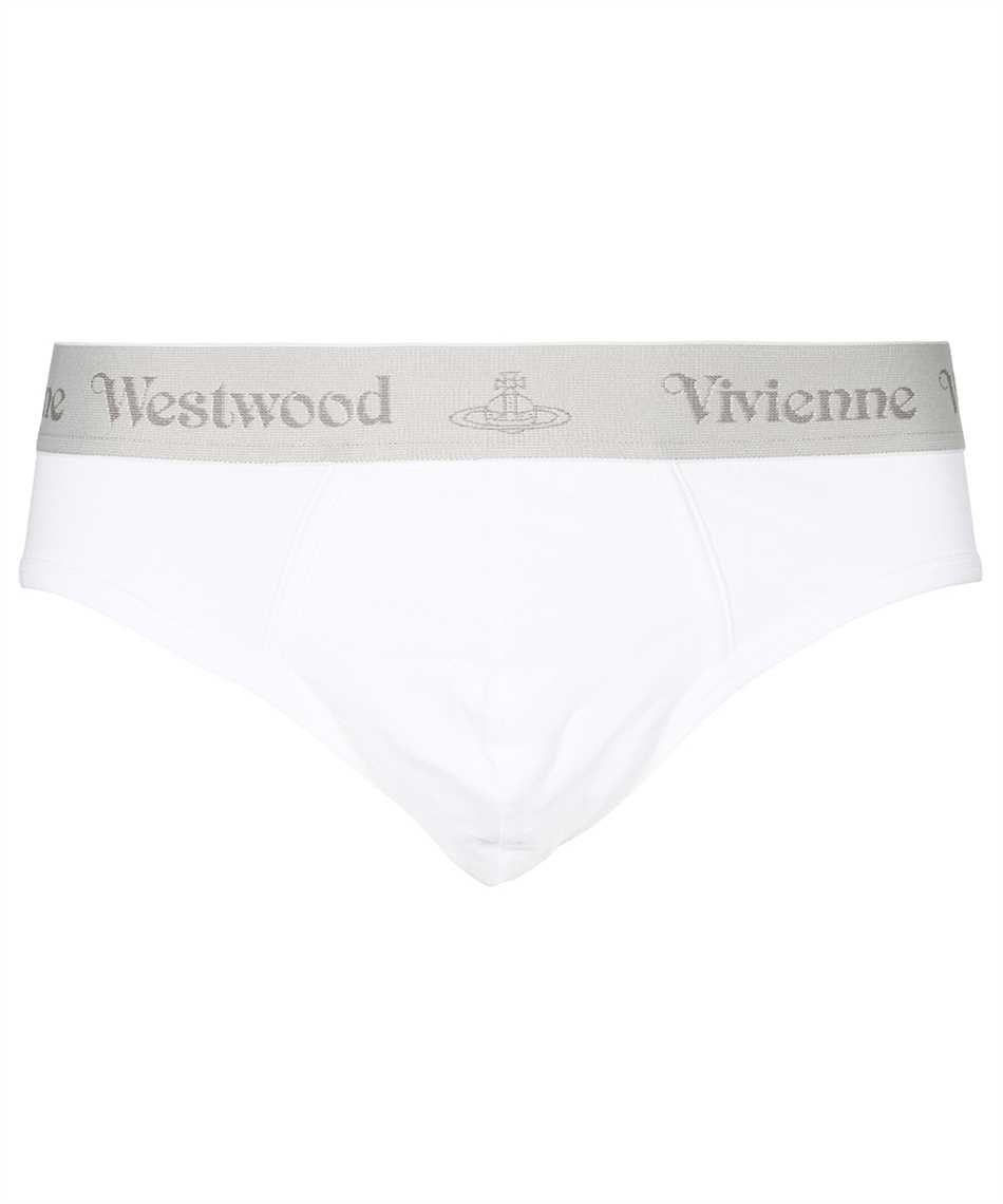 Vivienne Westwood Set Of Two Cotton Briefs With Logoed Elastic Band In White