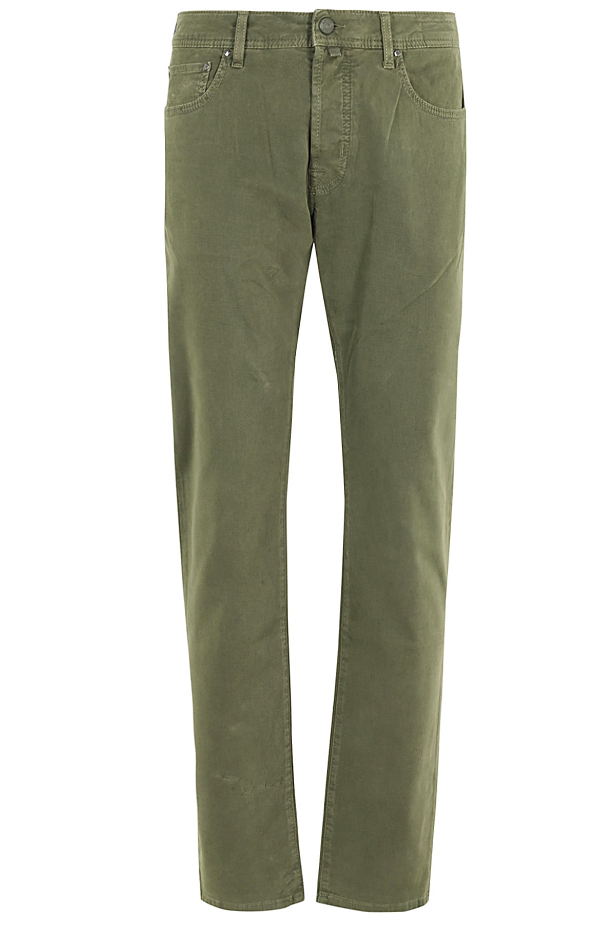 Shop Jacob Cohen Gabardina Stretch In Verde Loden