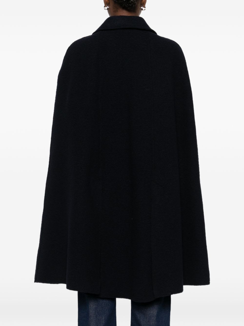 Totême Wool Cape Coat In Black