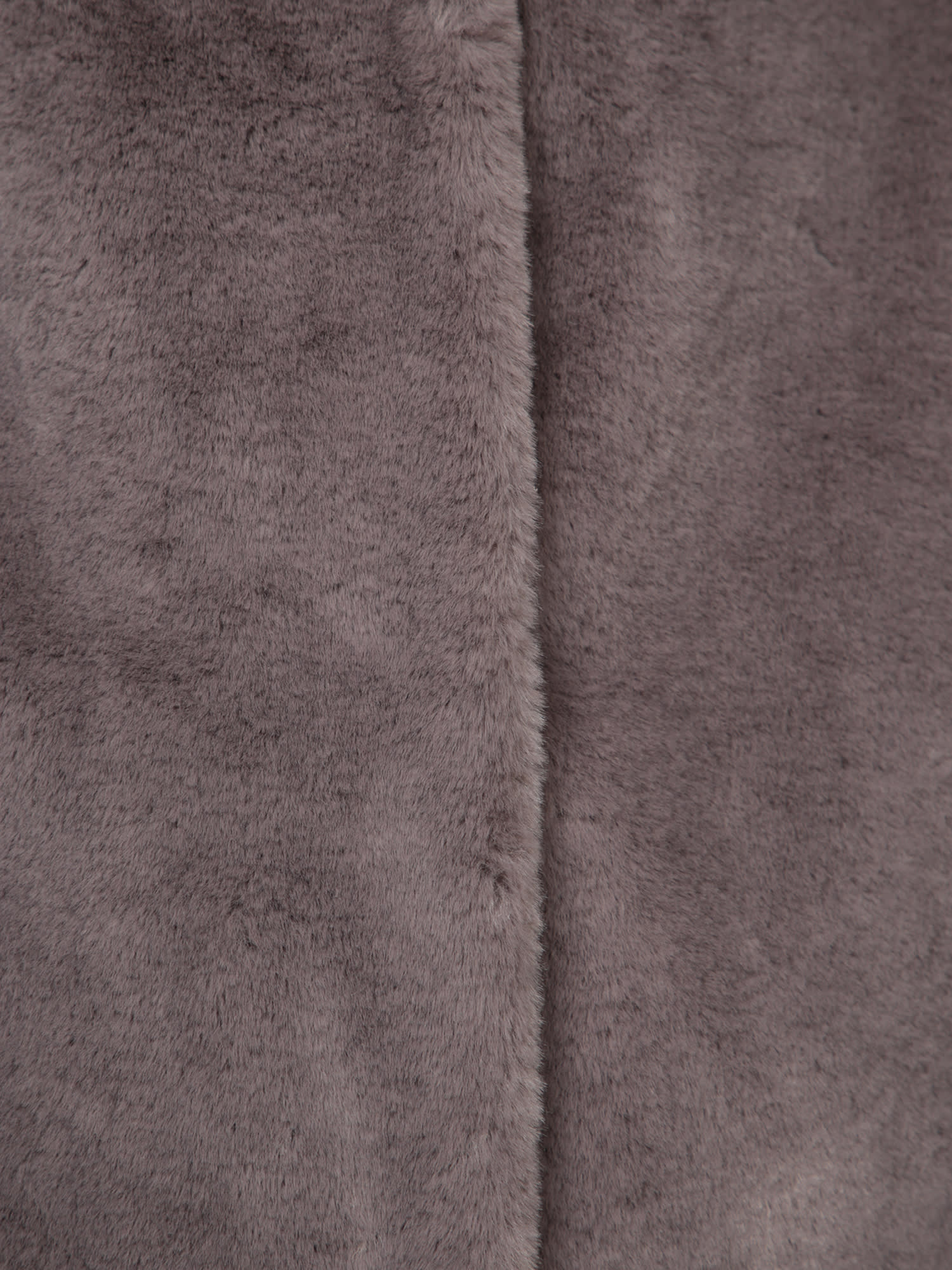 Shop Herno Grey Soft Fur Coat