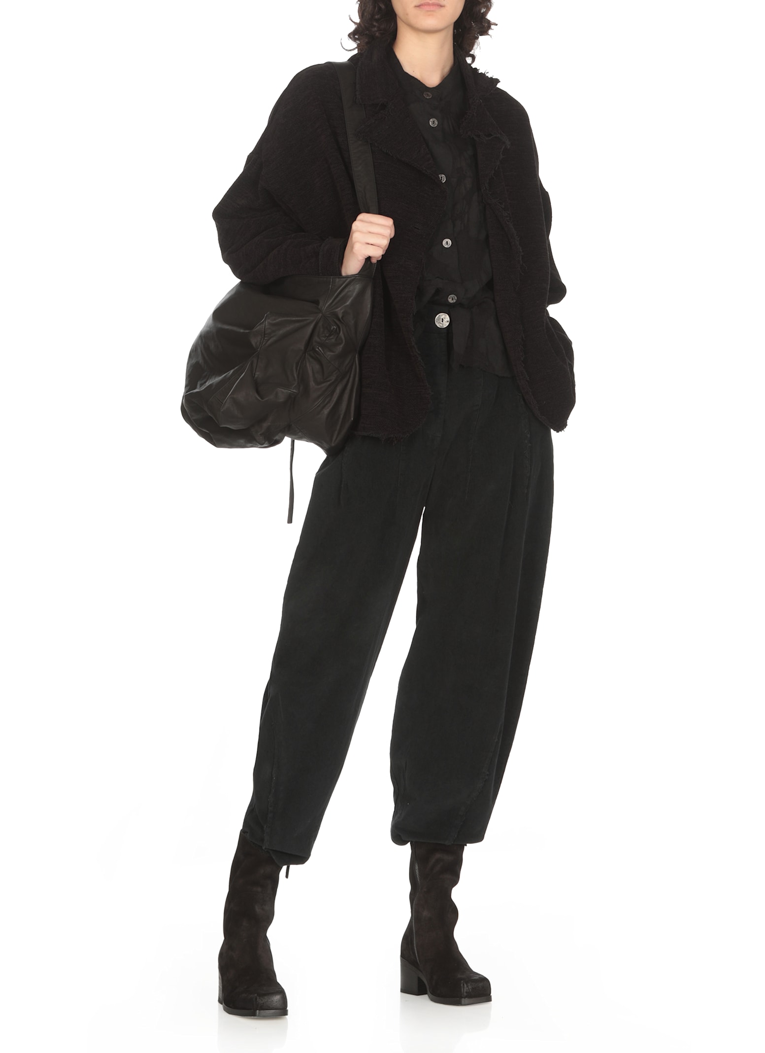 Shop Sanctamuerte Cotton Pants In Black