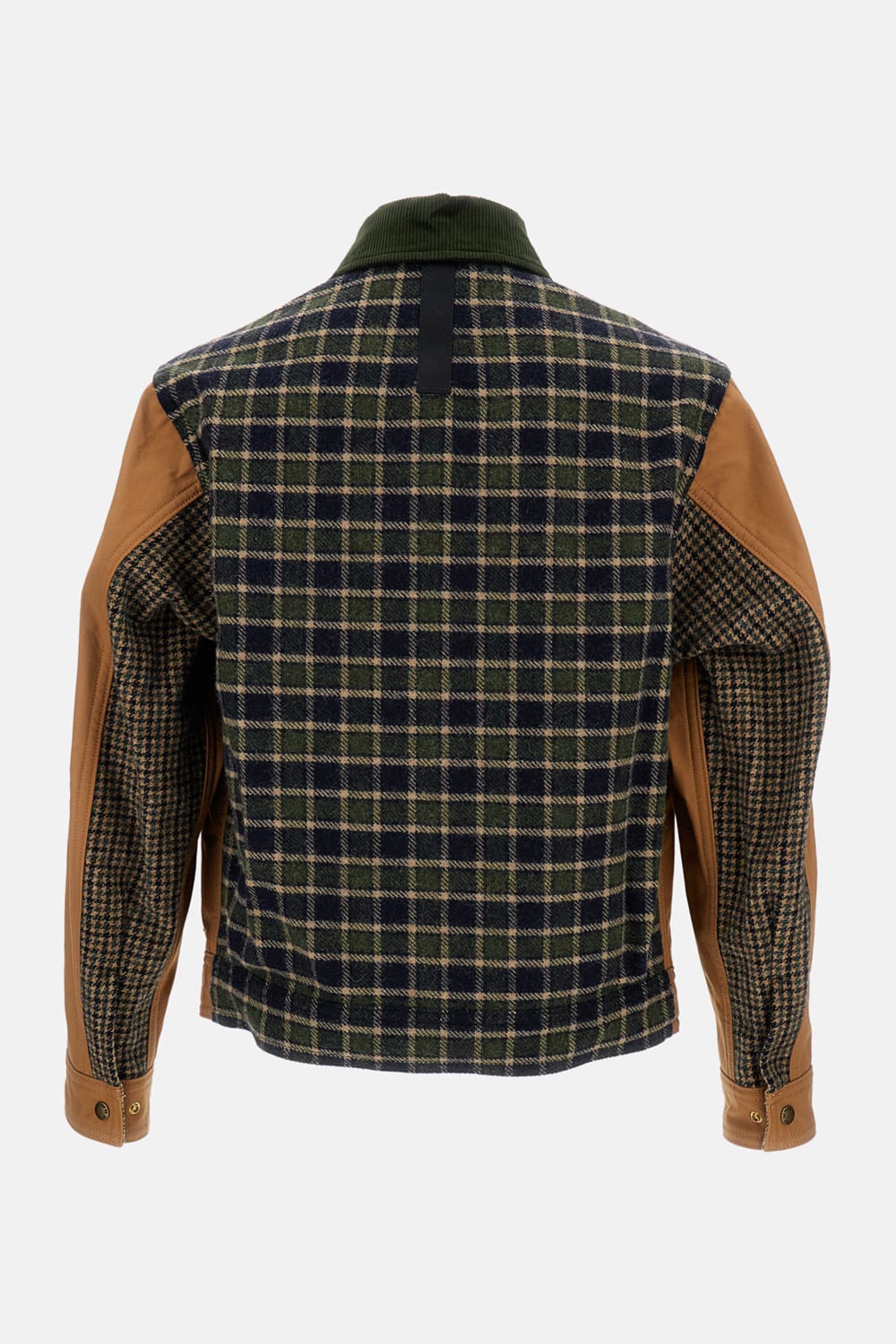 Junya Watanabe Cotton Oxford X Wool Nylon Check Filson Jacket In Neutral