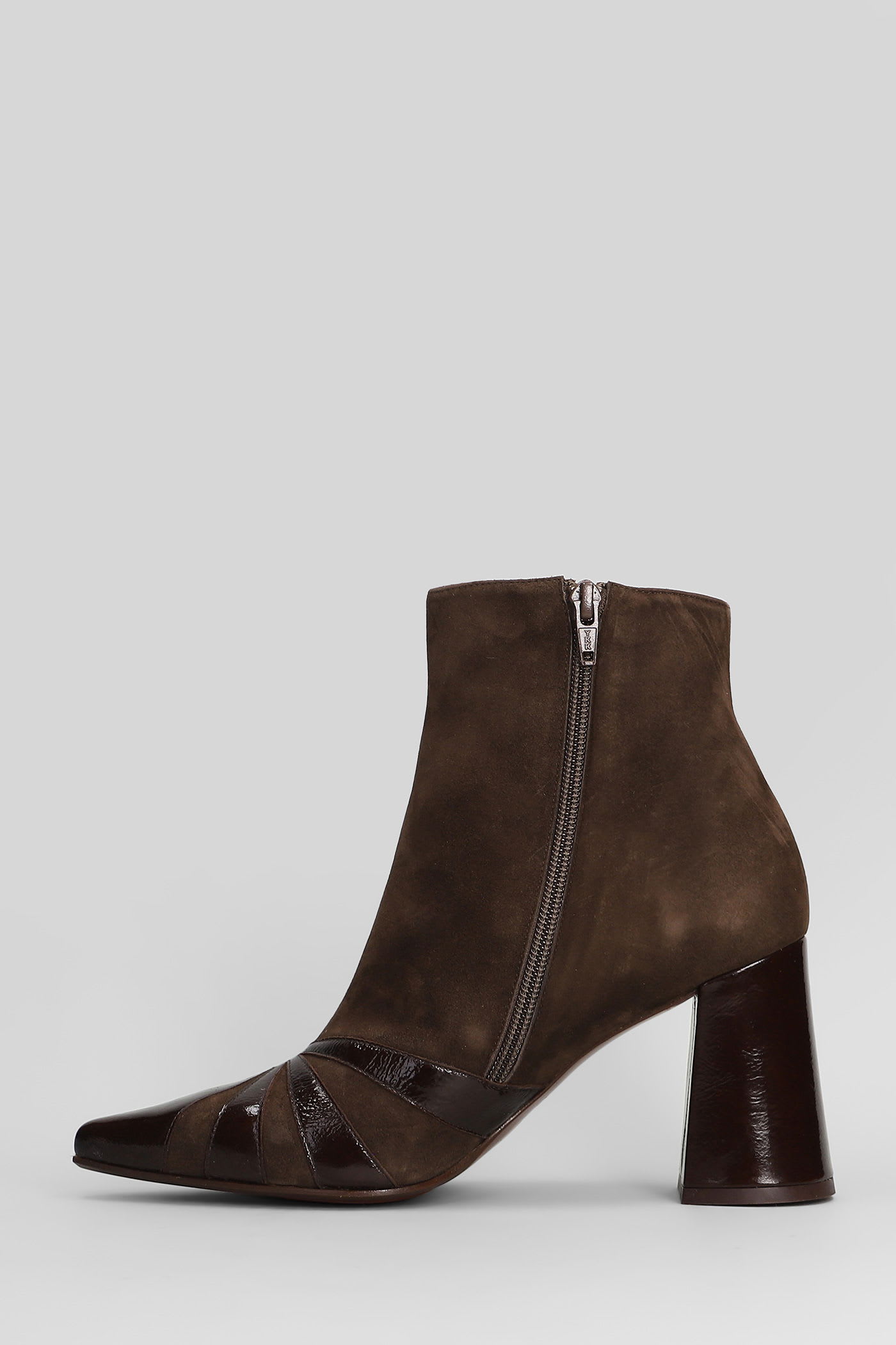 Chie Mihara Ludrik High Heels Ankle Boots In Brown Leather In Brown