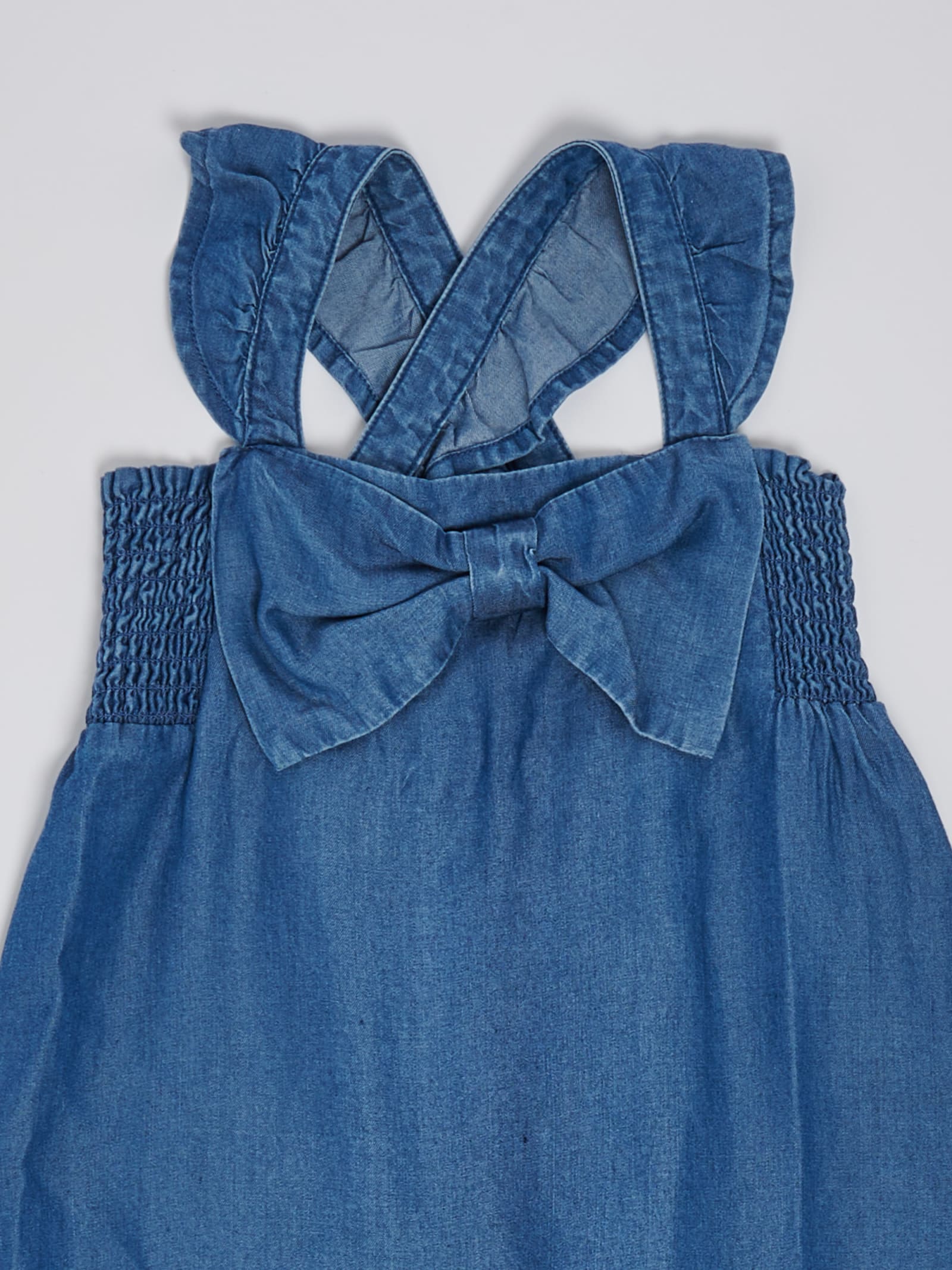Shop Liu •jo Denim Dress Dress In Denim Chiaro