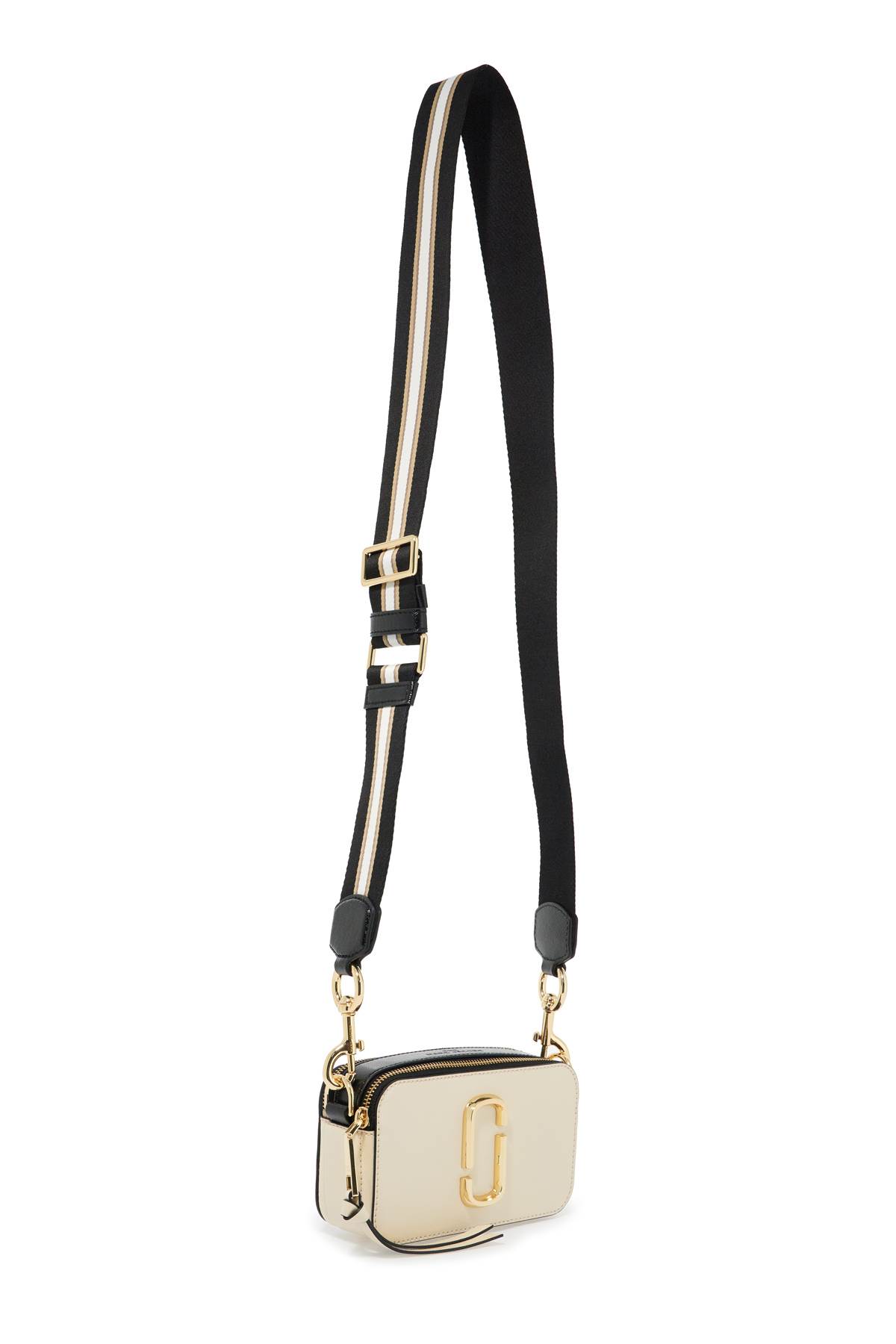 Shop Marc Jacobs The Snapshot Camer Bag In New Cloud White Multi (black)