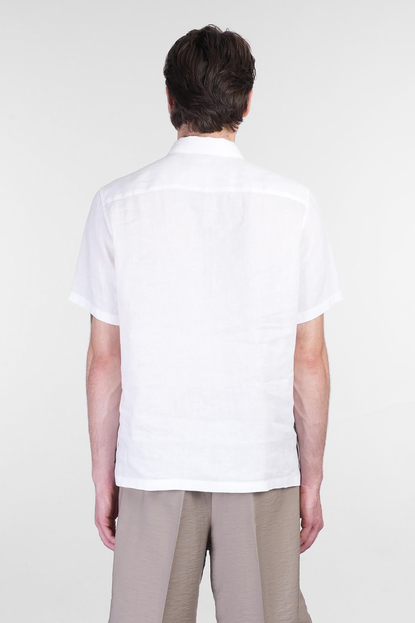 Theory Shirt In White Linen