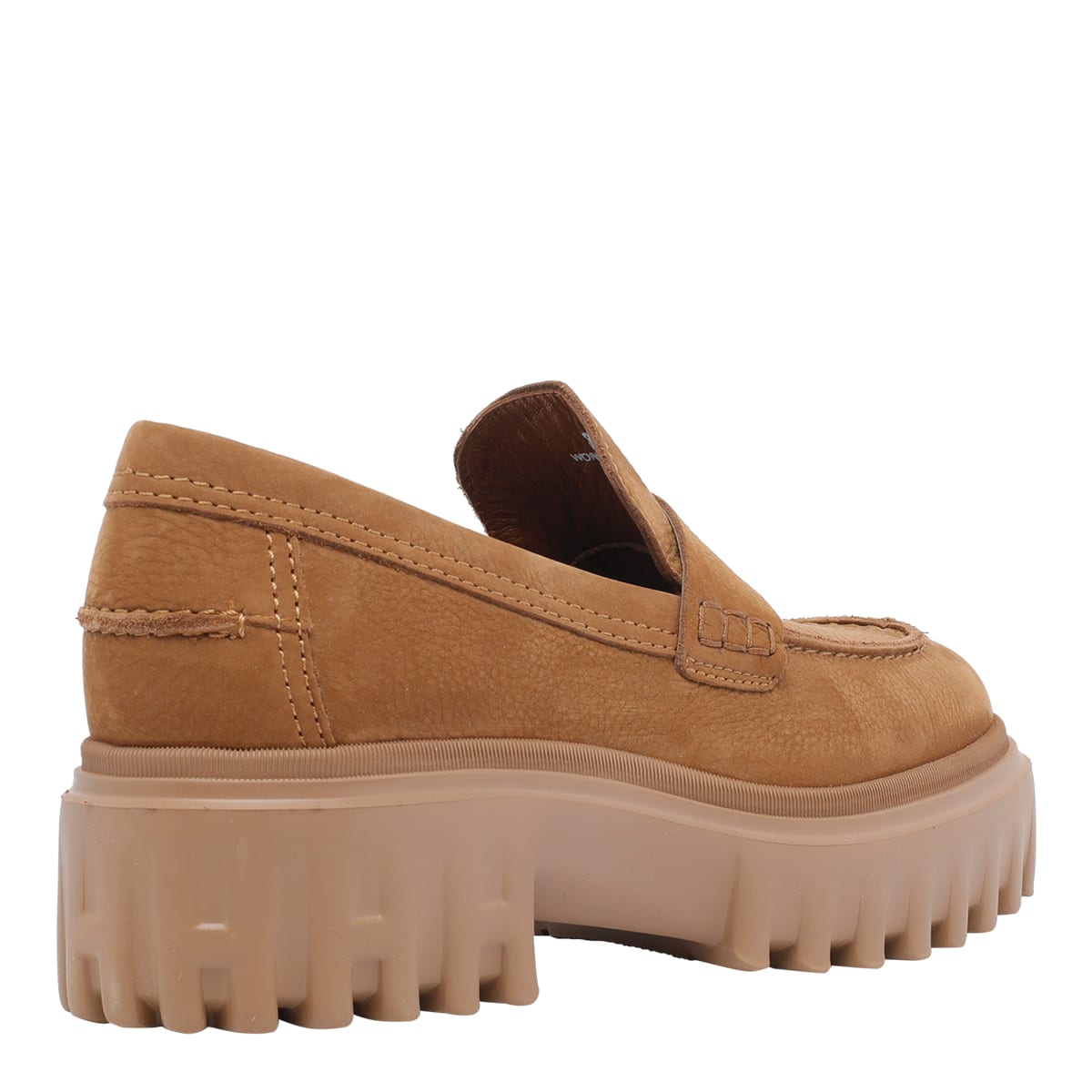Hogan H700 Loafers Round Toe Chunky Sole In Brown