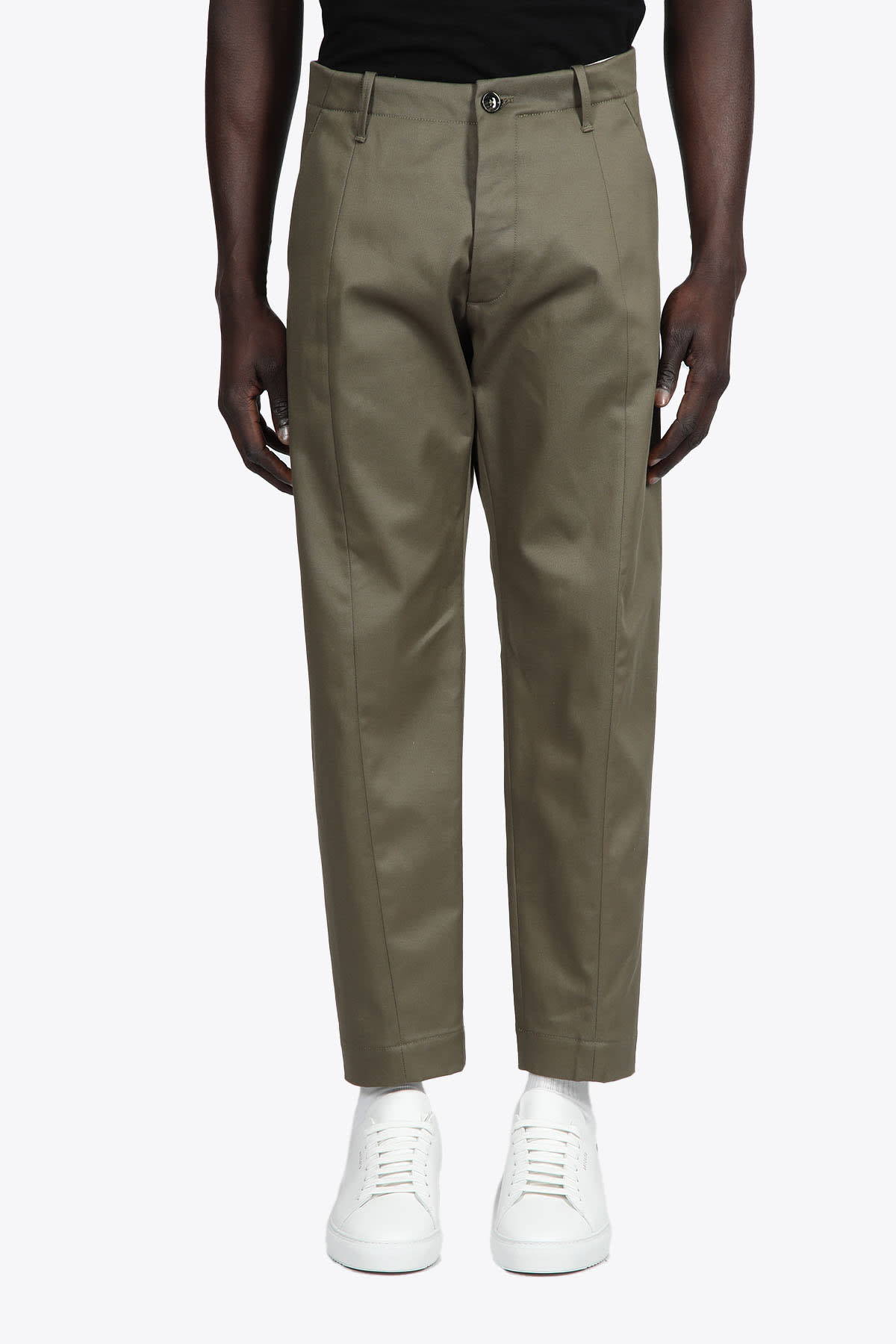Nine in the Morning Kent Man - Chino Over Man Olive green cotton twill trousers - Kent