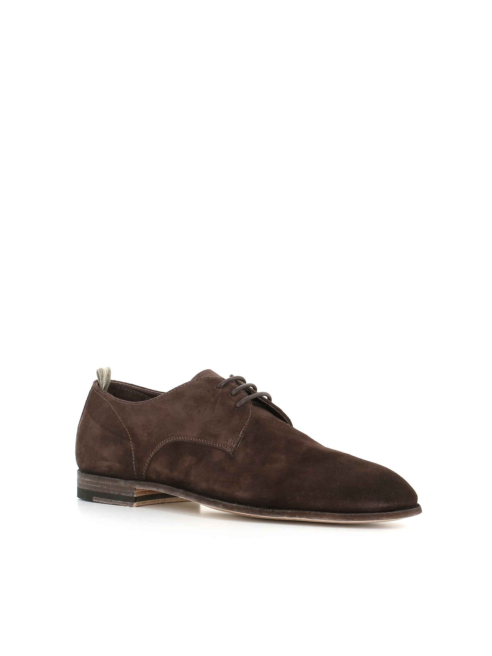 Officine Creative Solitude Suede Derby Shoes In Brown