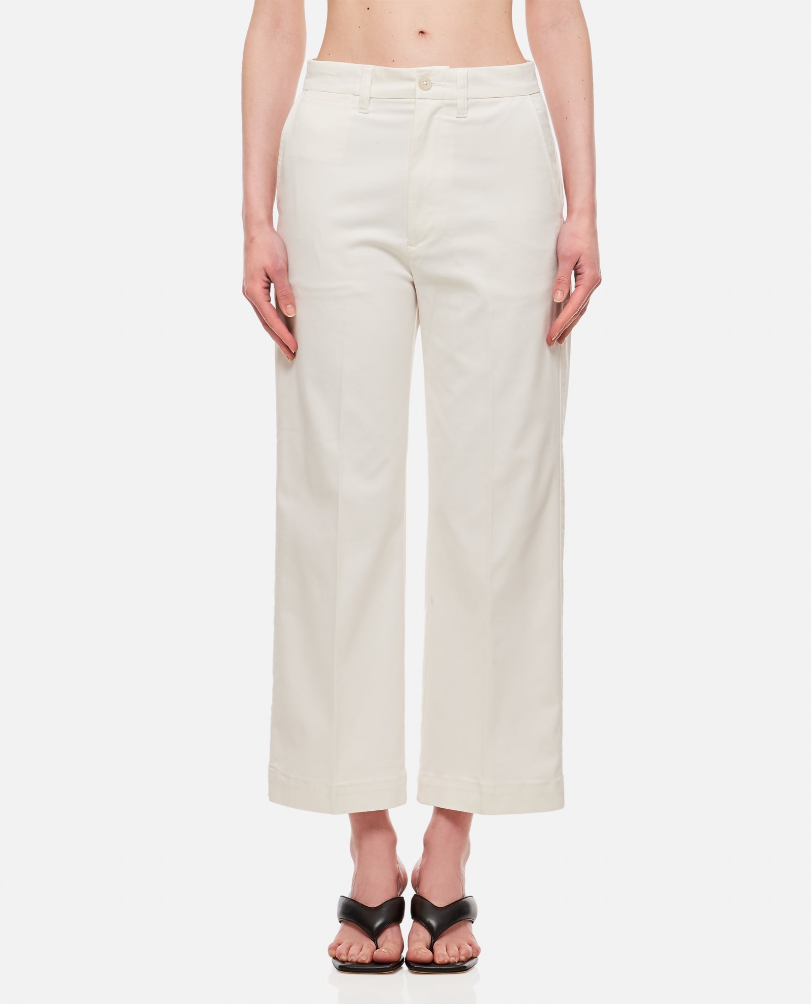 Shop Polo Ralph Lauren Wide Leg Chino Pants In White