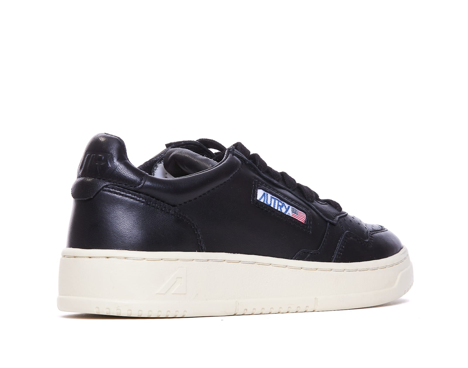 Autry Low-top Sneakers With Goat Leather Upper In Black