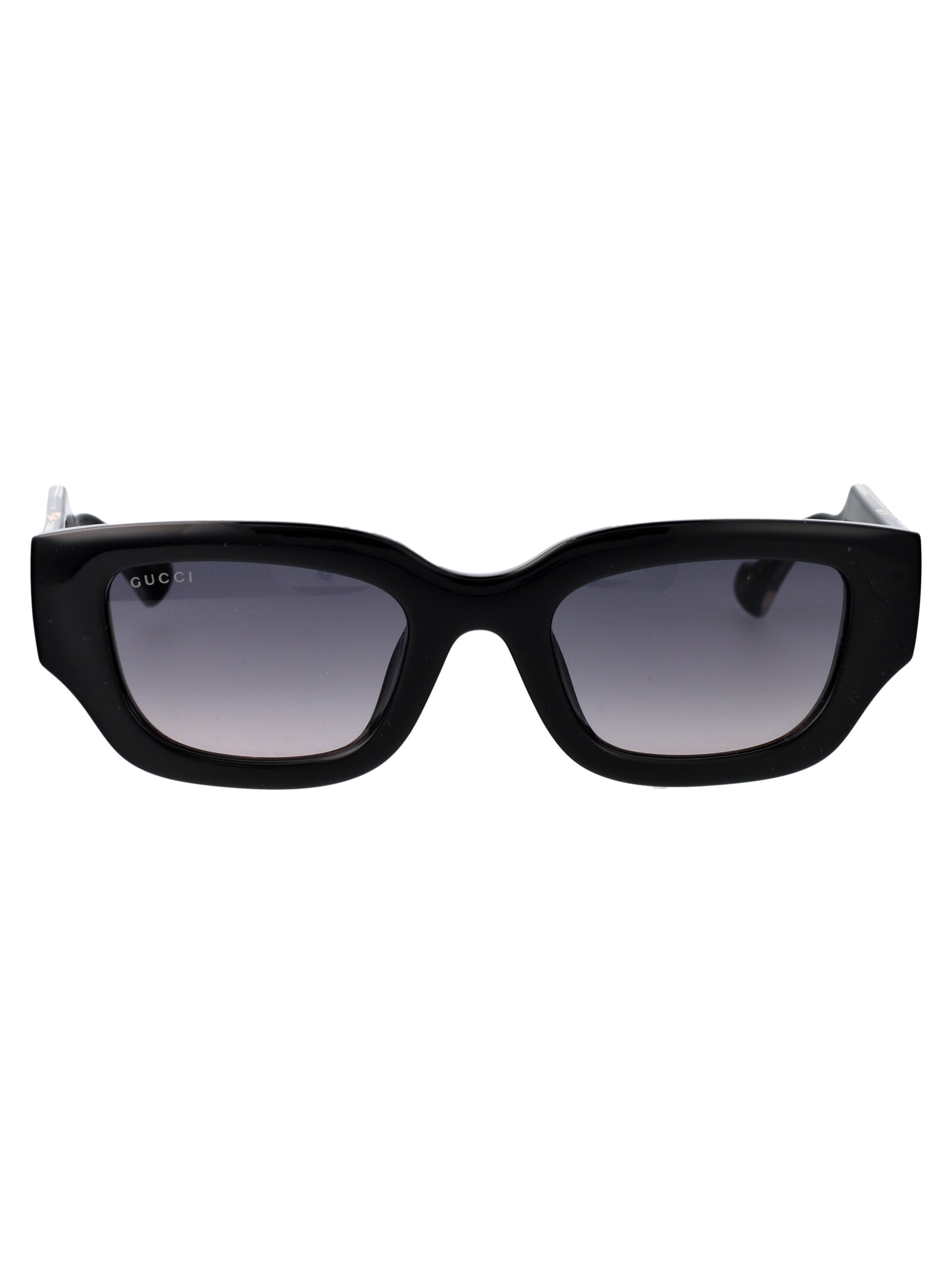 Shop Gucci Gg1558sk Sunglasses In 001 Black Crystal Grey