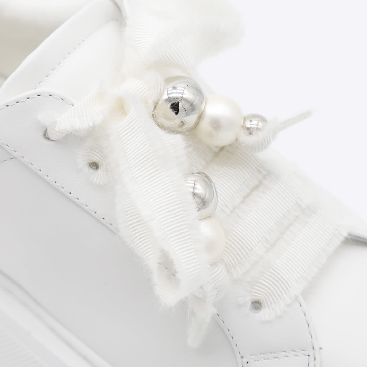 Casadei White Leather Nexus Sneakers In White