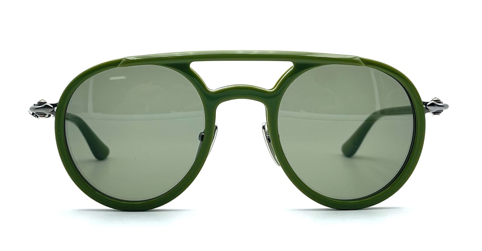 Chrome Hearts Loveboat E48 - Matcha/pewter Sunglasses In Green
