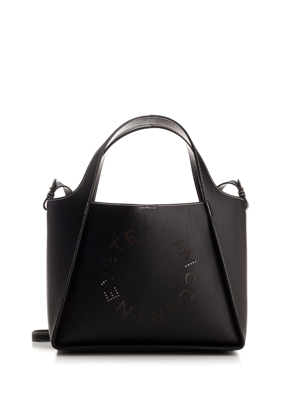 STELLA MCCARTNEY BLACK STELLA LOGO HANDBAG