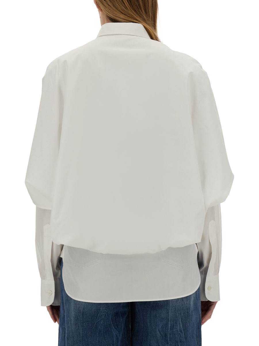 Shop Stella Mccartney Shirt With Cape In White