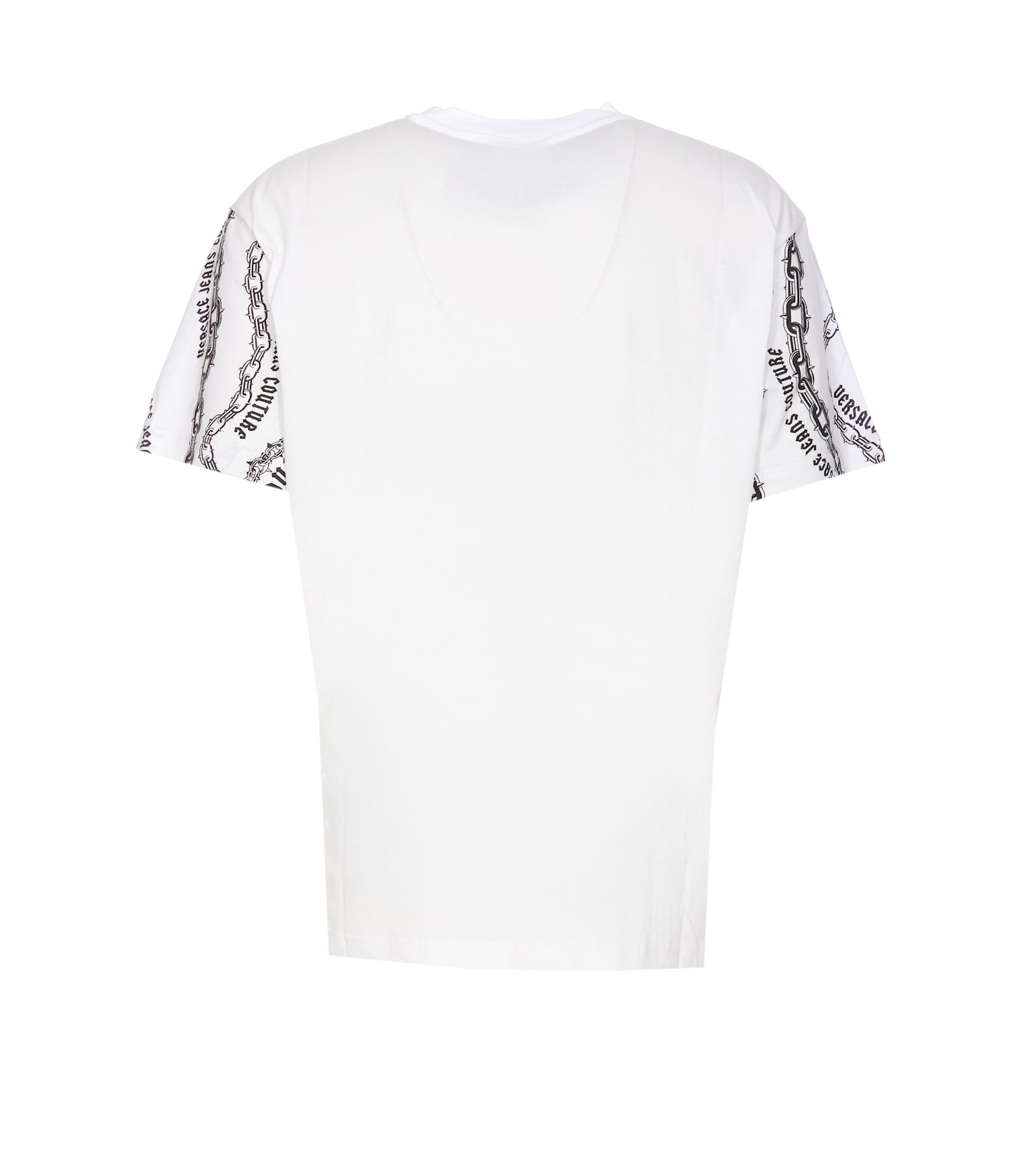 Shop Versace Jeans Couture Chain Couture T-shirt In White