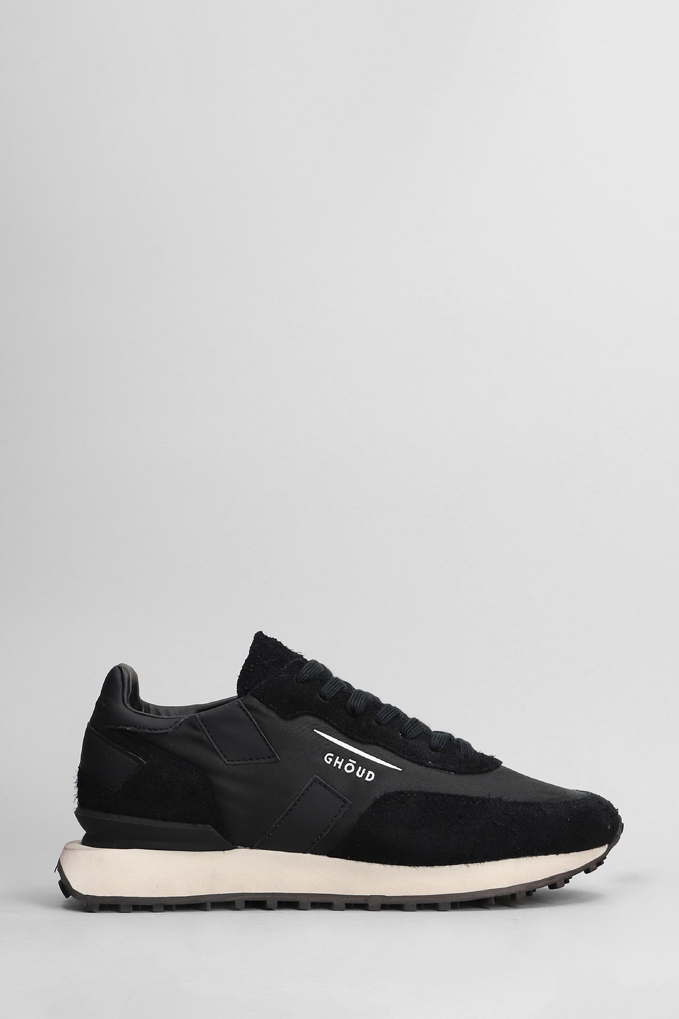 Rush One Sneakers In Black Suede And Fabric