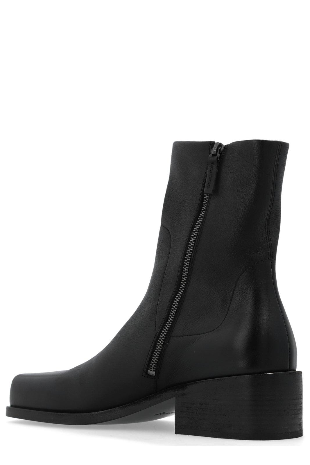 Shop Marsèll Cassello Square Toe Boots In Black