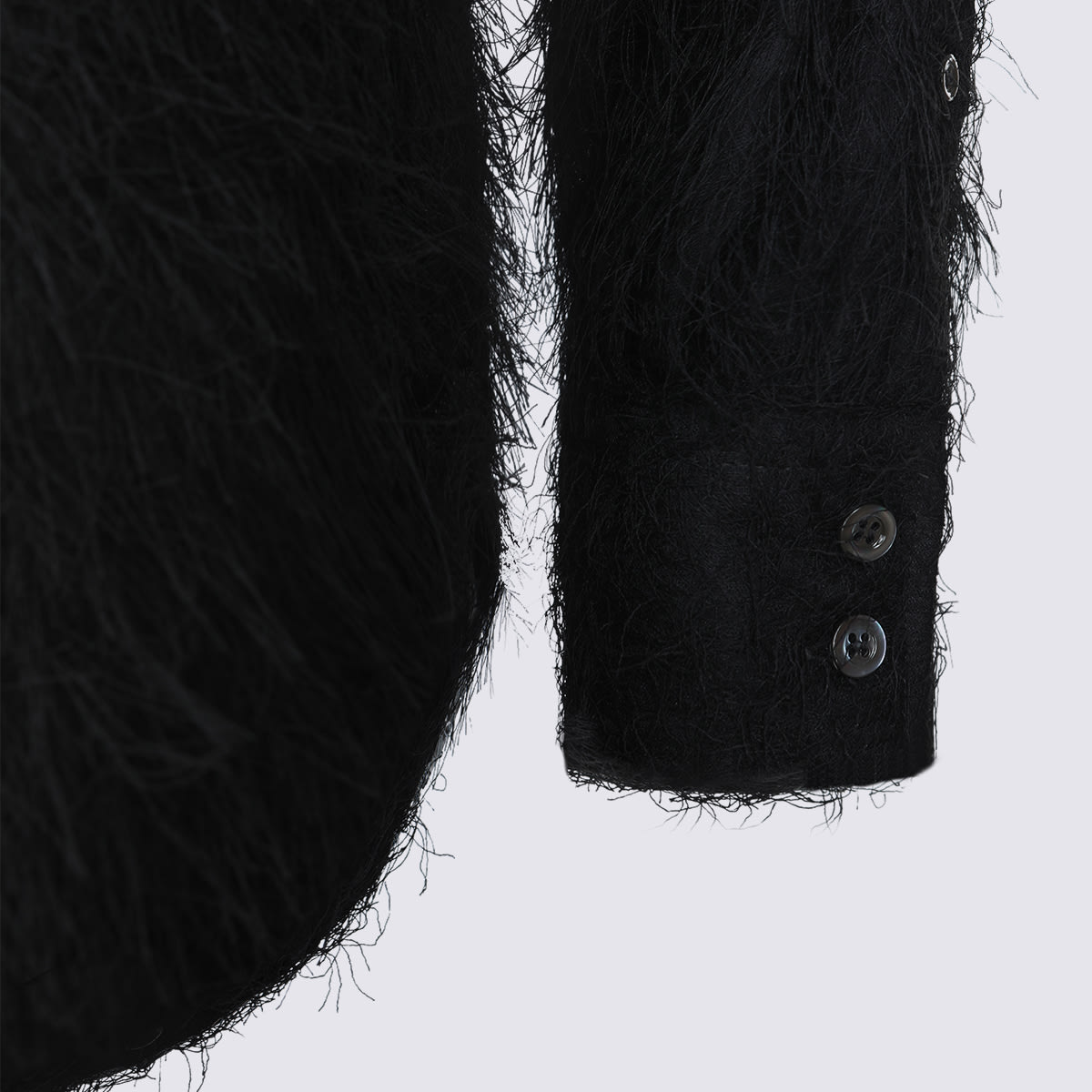 Alexander Mcqueen Harness Fringed Shirt In Black