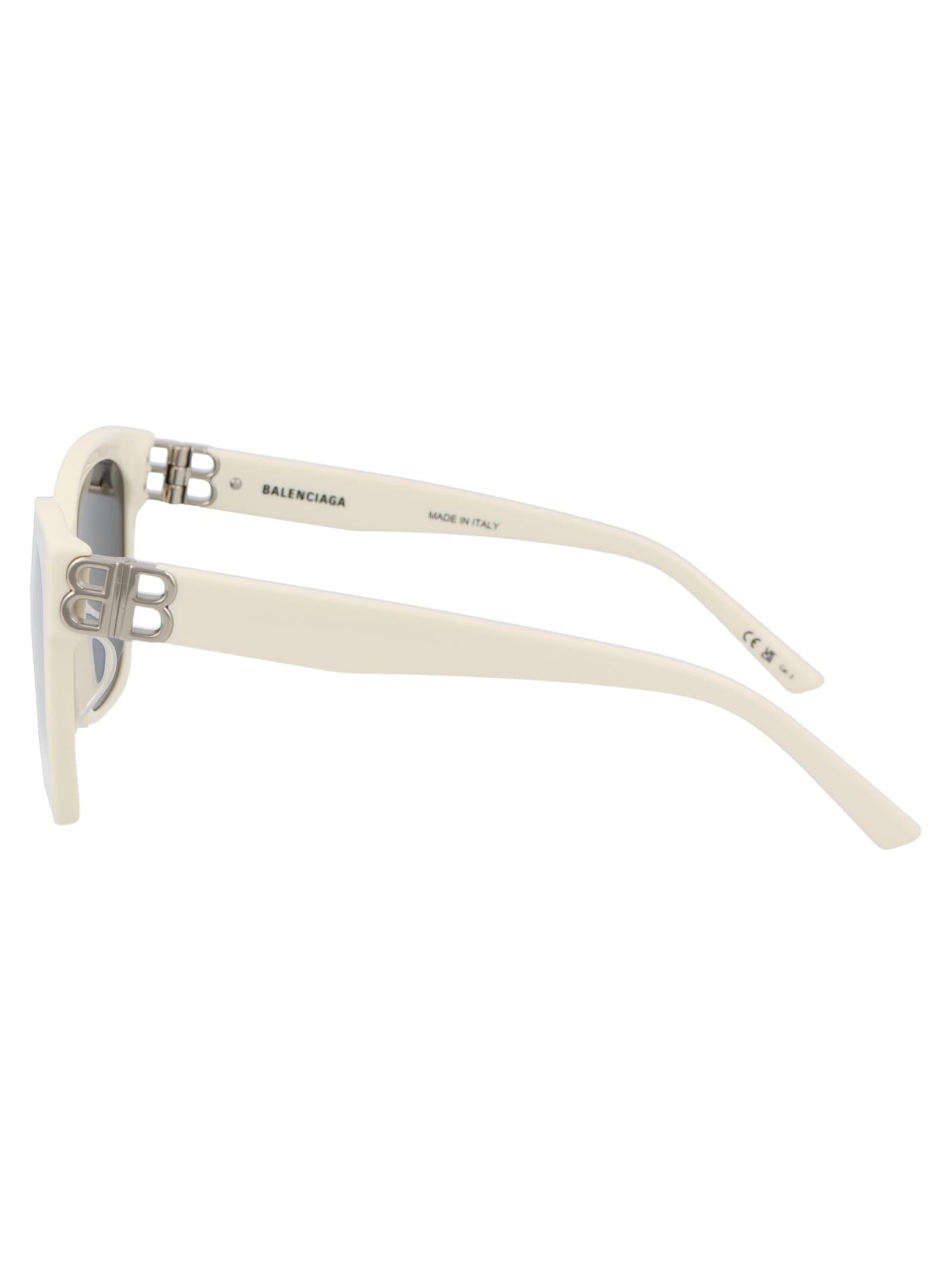 Shop Balenciaga Bb0102sa Sunglasses In 016 White Silver Silver