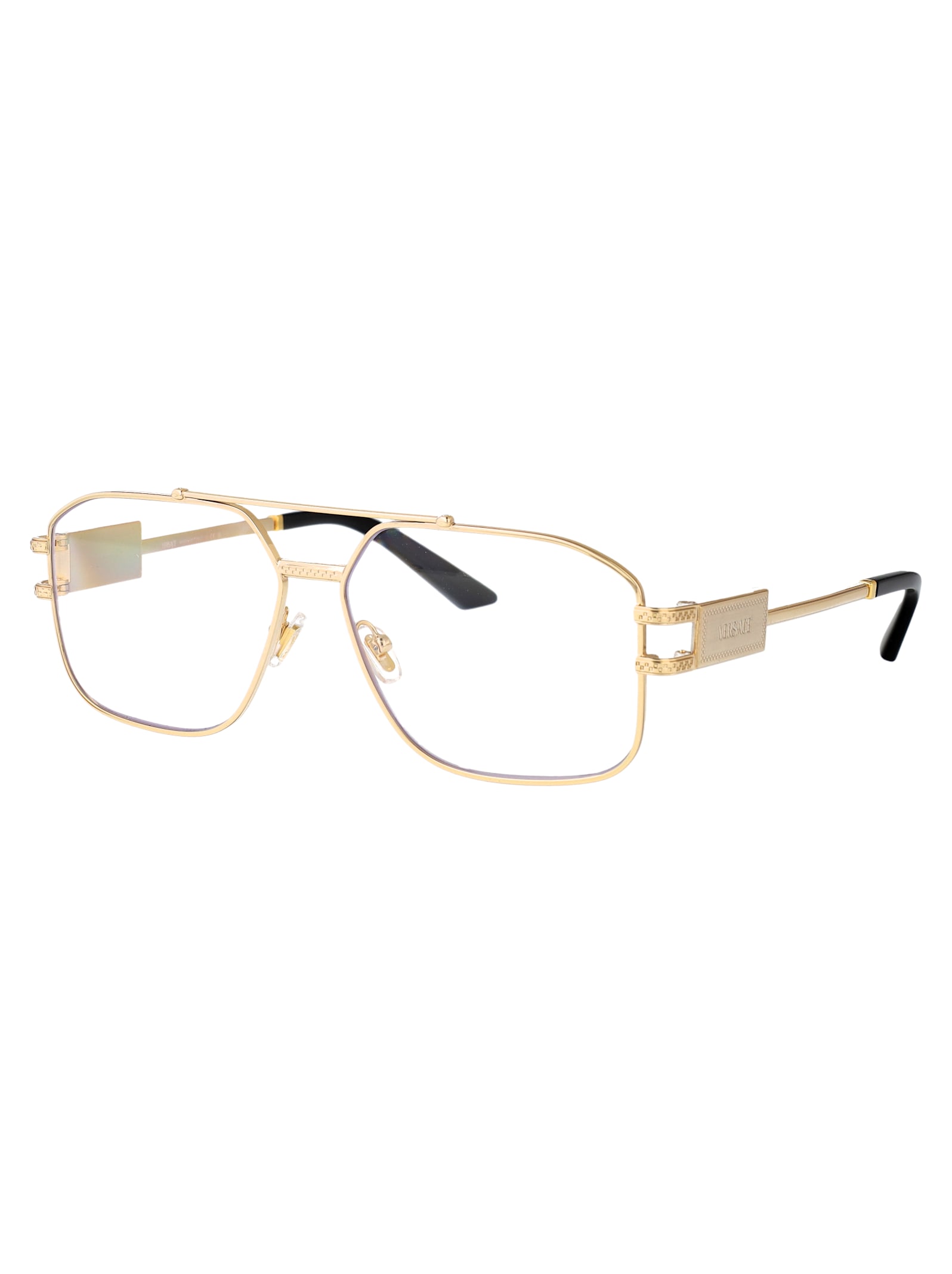 Versace 57mm Irregular Square Optical Glasses In Neutral