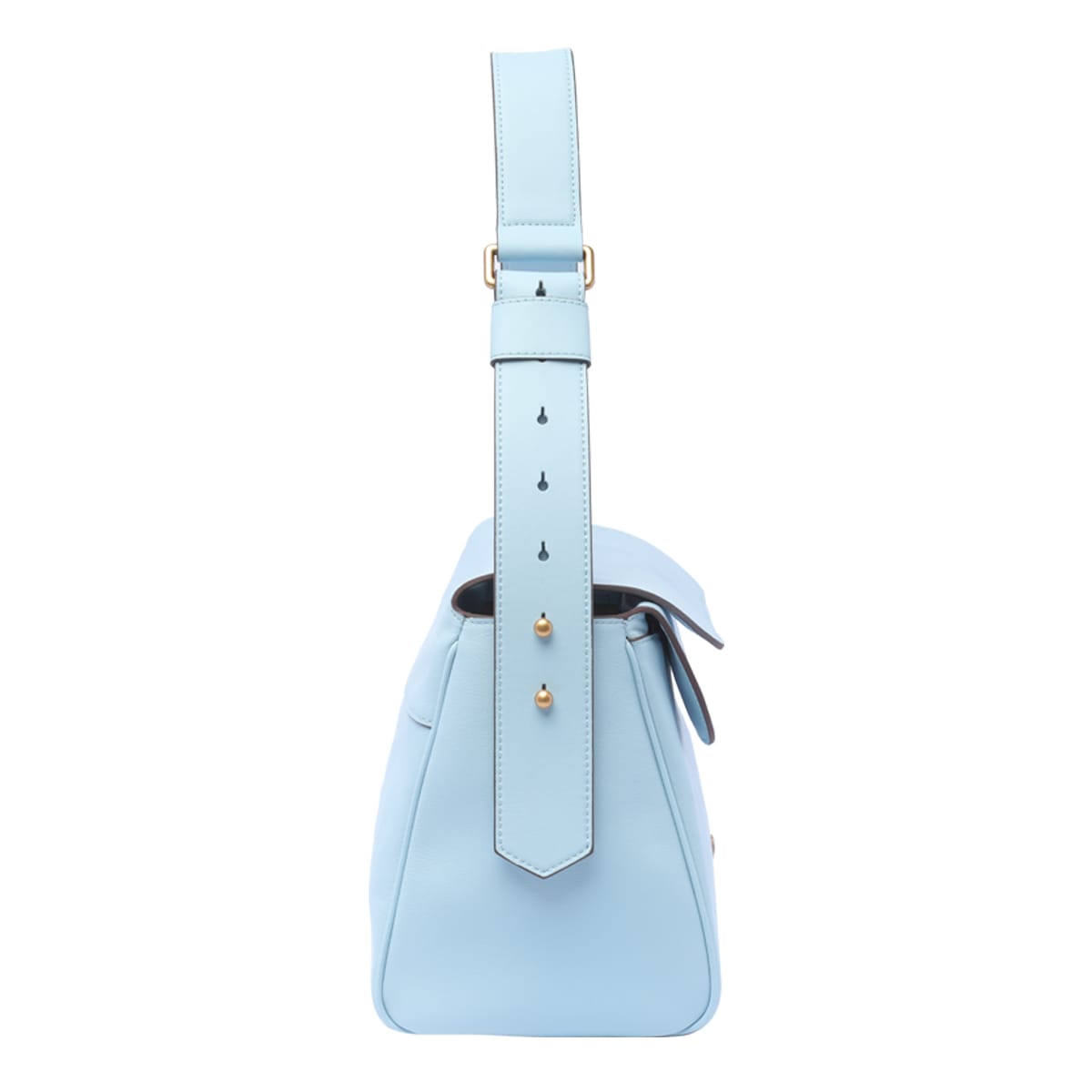 Shop Pinko Leaf Hobo Bag In Cool Blue-antique Gold