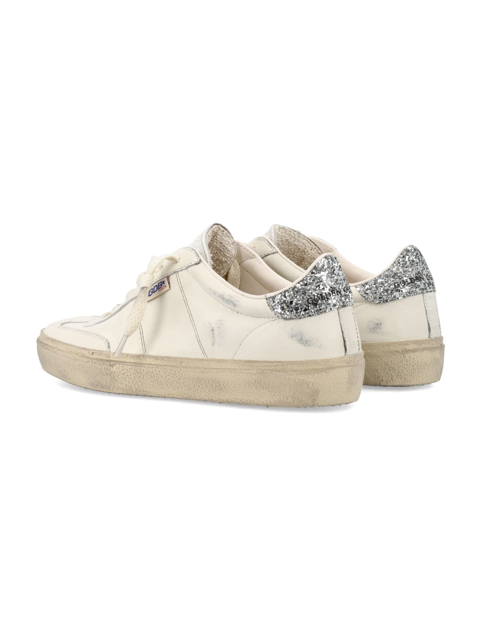 Shop Golden Goose Soul-star Glitter Sneaker In White Glitter