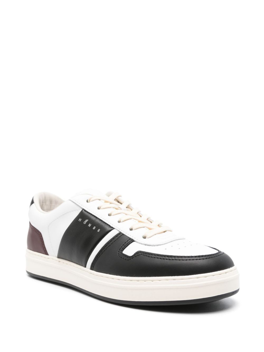 Shop Hogan H668 Sneakers In Ldx White Black Multi