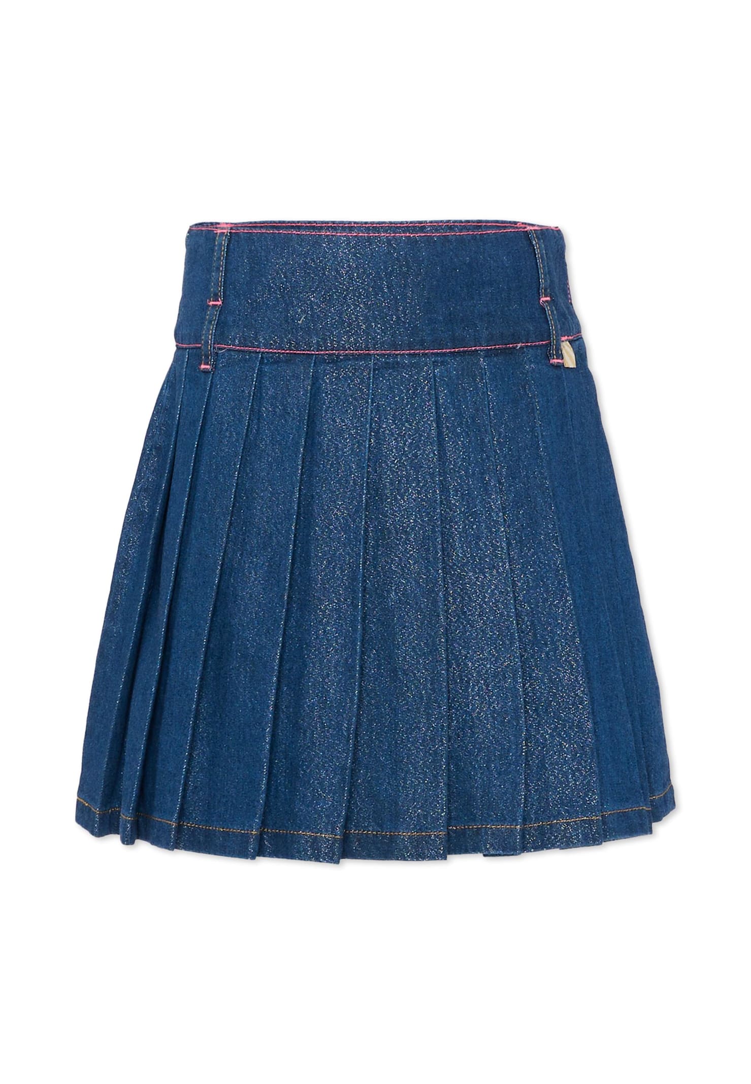 Billieblush Blue Skirt For Girl With Logo In Blue