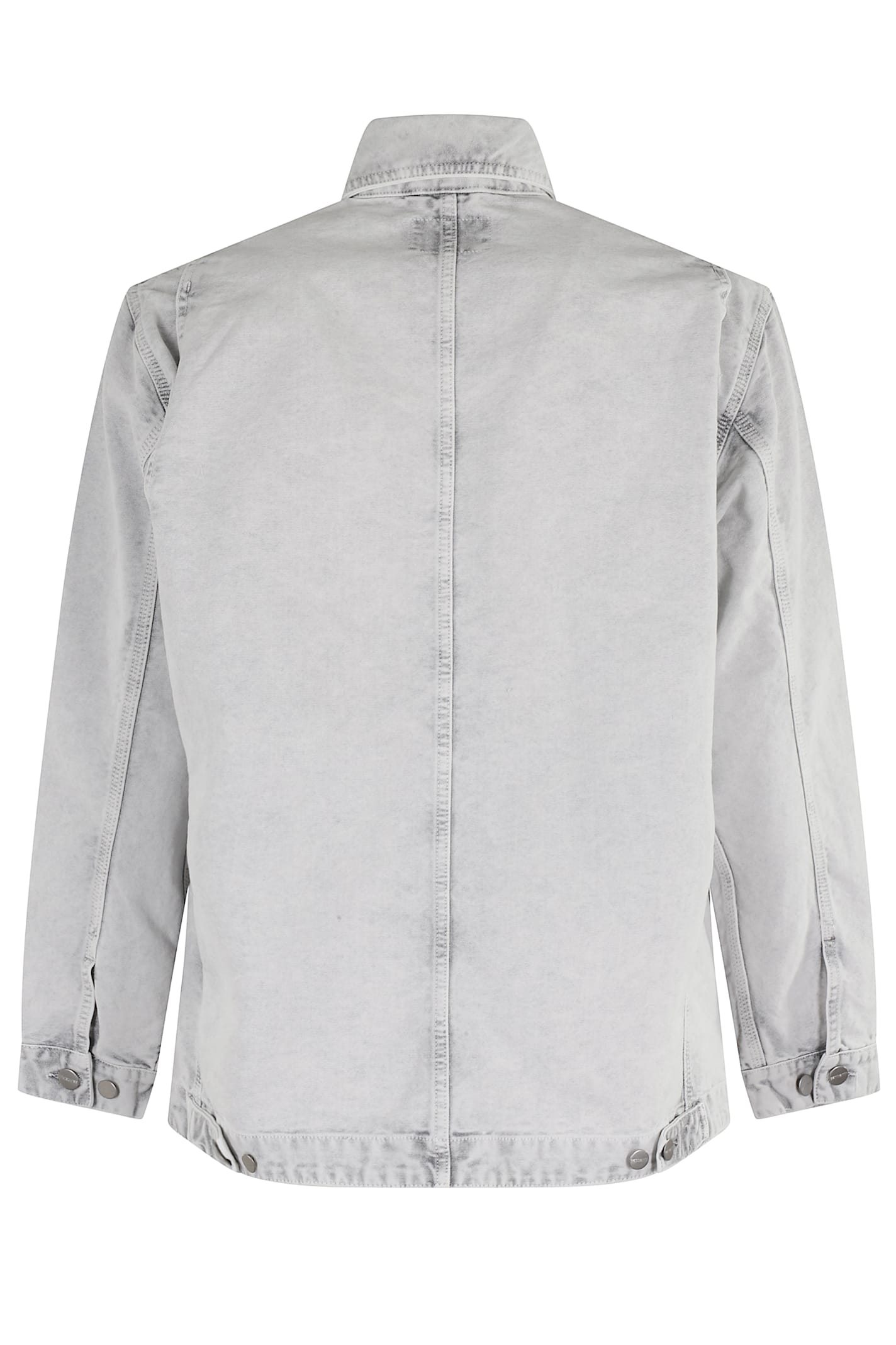 Carhartt Wip Button-up Organic Cotton Jacket In Gray