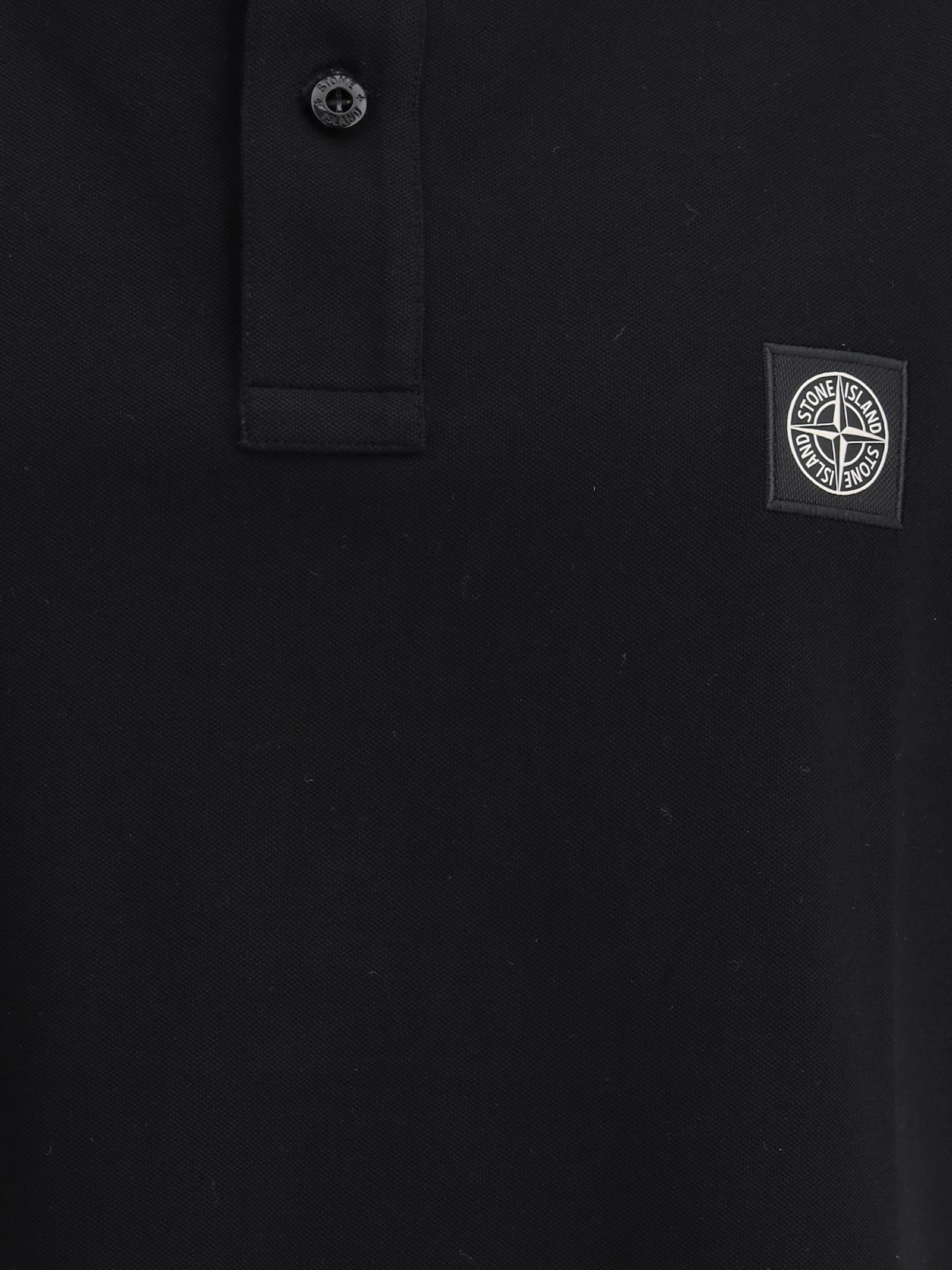Stone Island Polo Shirt In Black